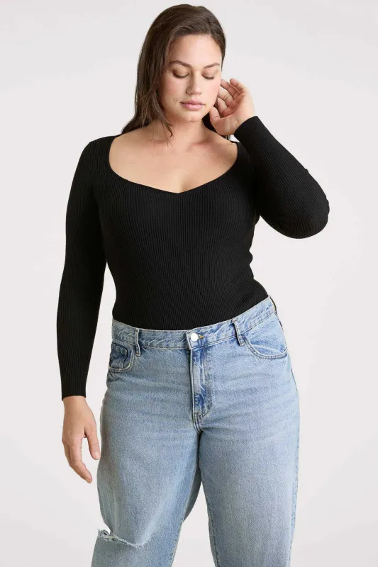 Sweetheart Sweater Bodysuit - Warehouse Sale made by nuuds