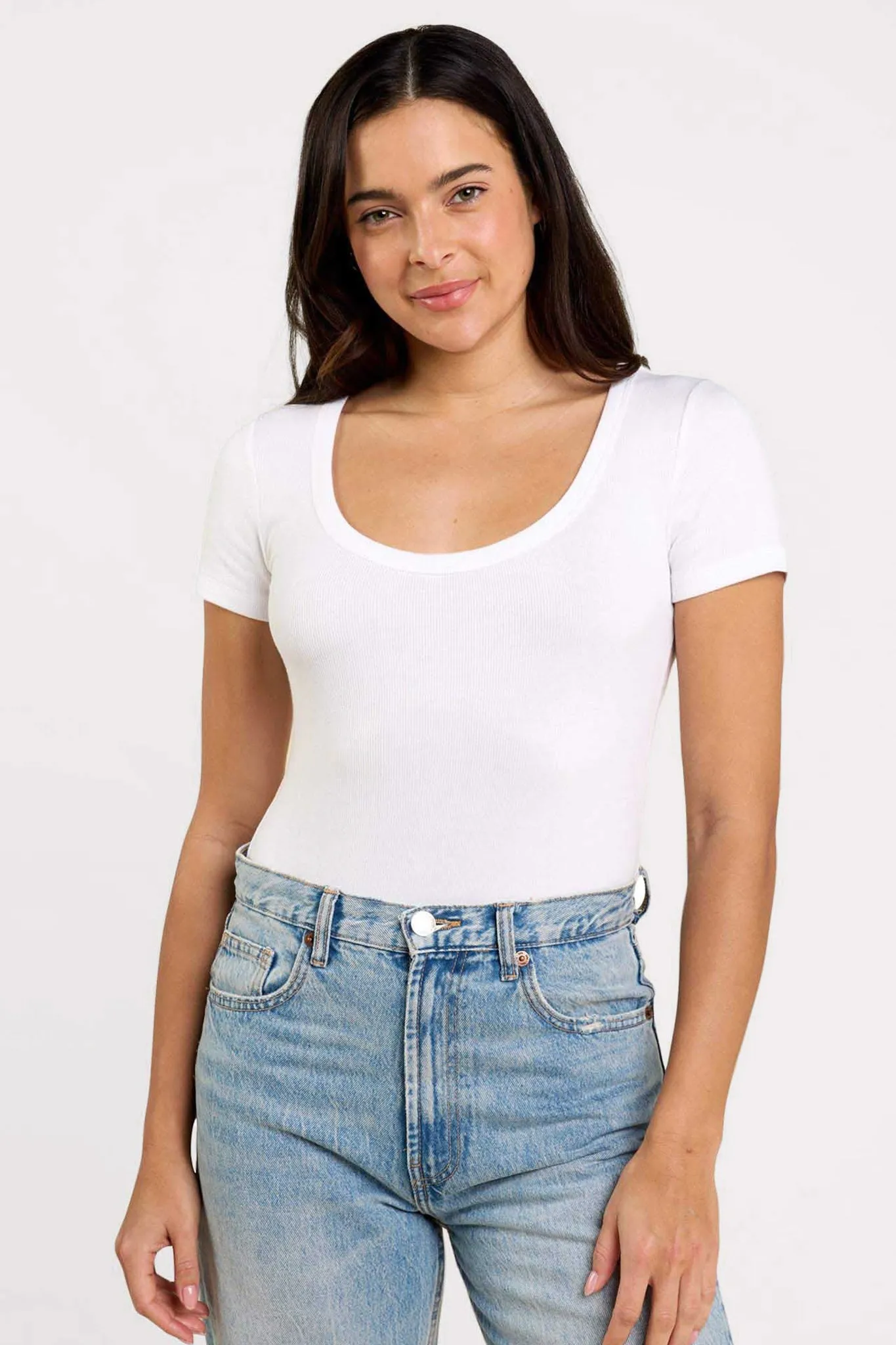 Slinky Rib Short Sleeve Bodysuit - Warehouse Sale sold by nuuds product image thumbnail 3