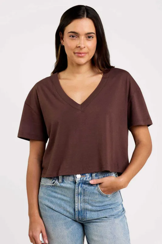 Boxy V-Neck Tee - Warehouse Sale made by nuuds