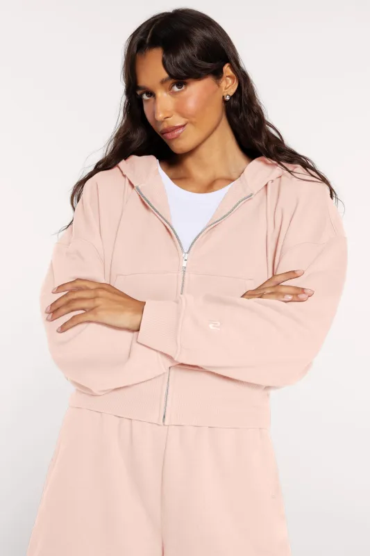 Vintage Fleece Zip Hoodie | Dusty Rose made by nuuds