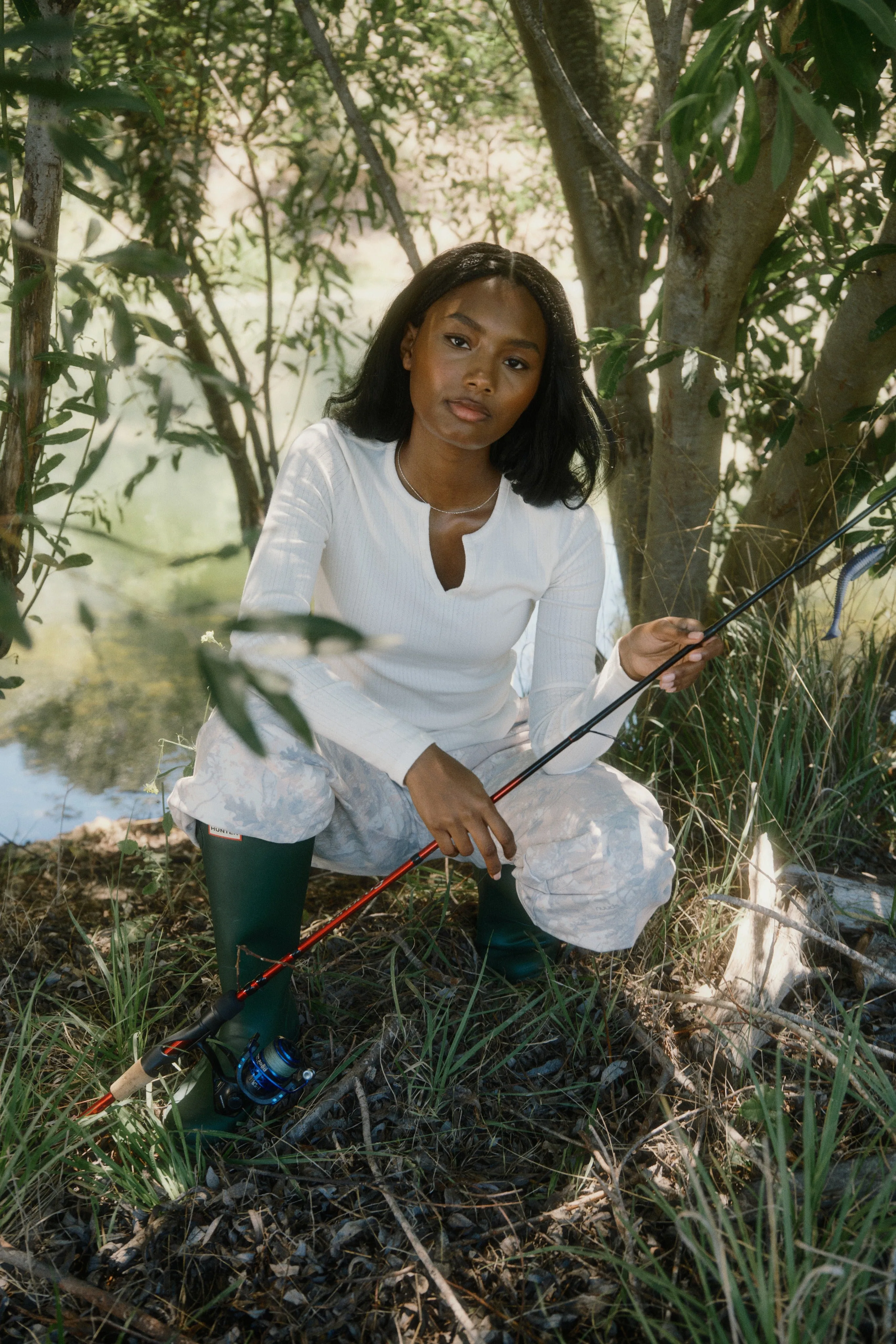 Pointelle Long Sleeve Henley | Pearl sold by nuuds product image thumbnail 4