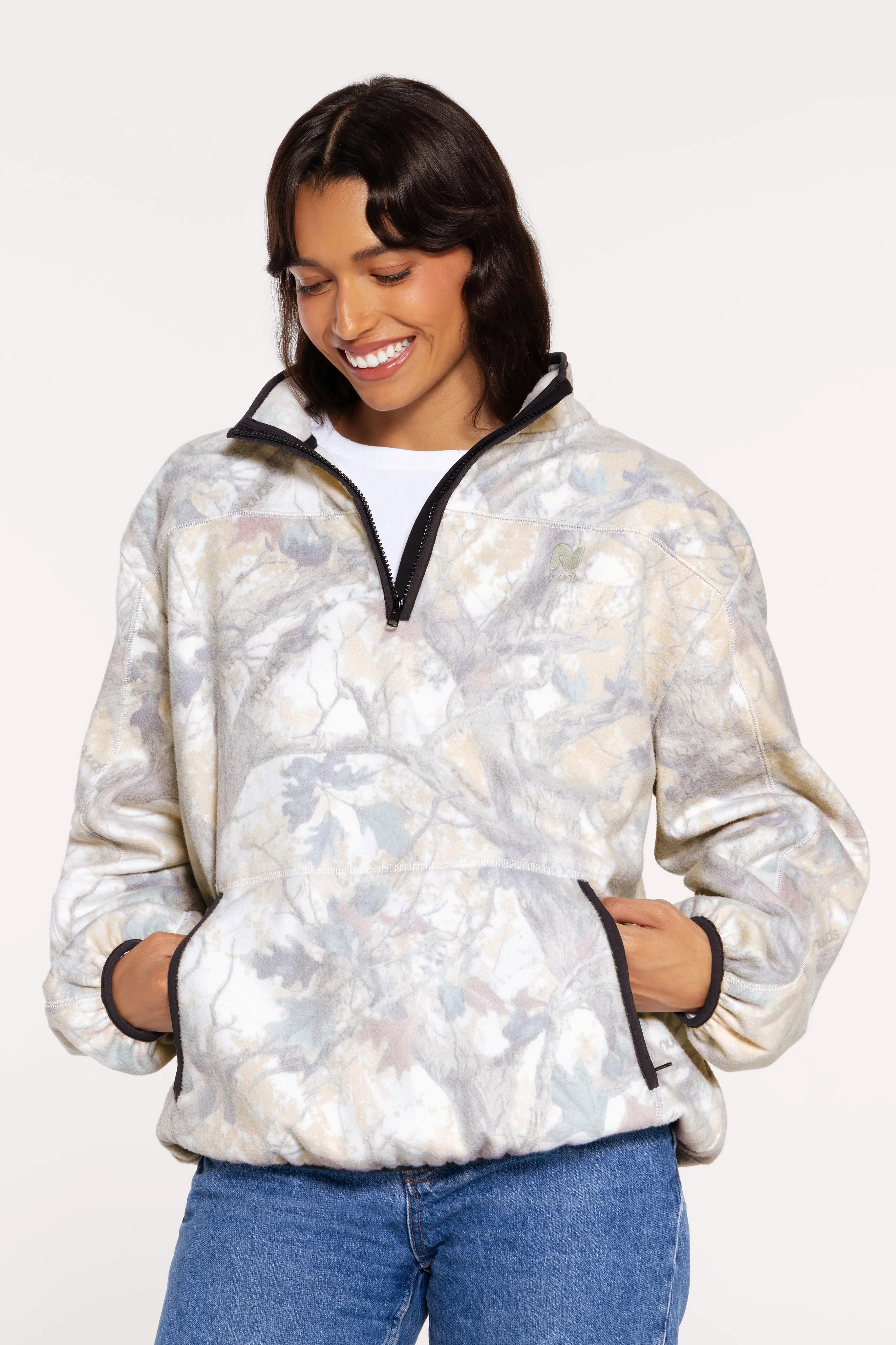 Cabin Quarter-Zip Pullover | nuuds Camo sold by nuuds