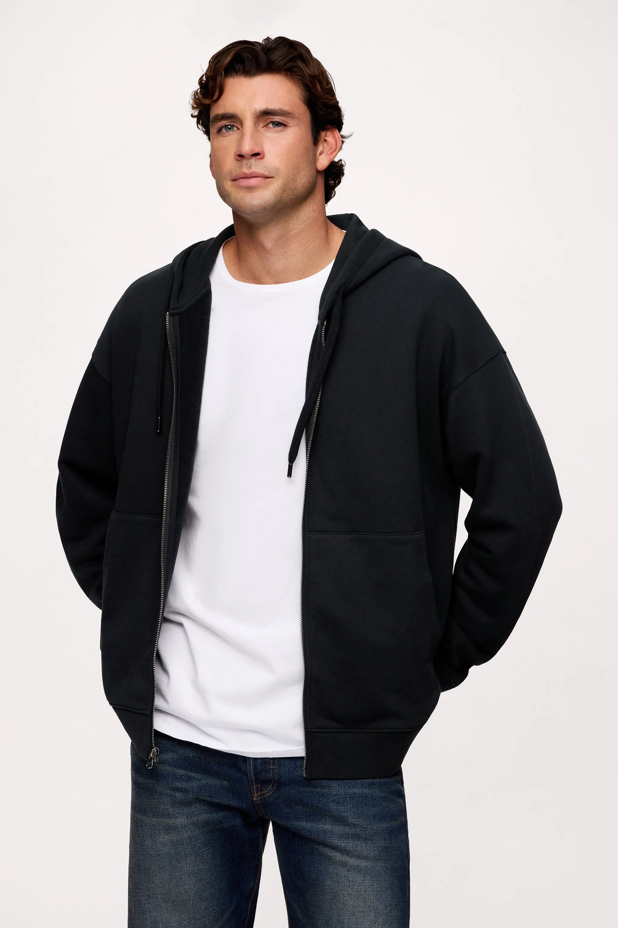 Vintage Washed Zip-Up Hoodie sold by nuuds