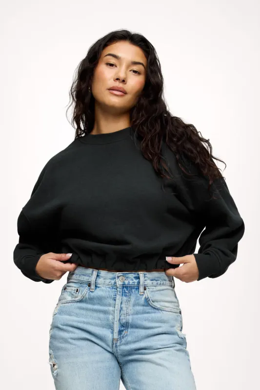 Vintage Fleece Cinch Waist Sweatshirt made by nuuds