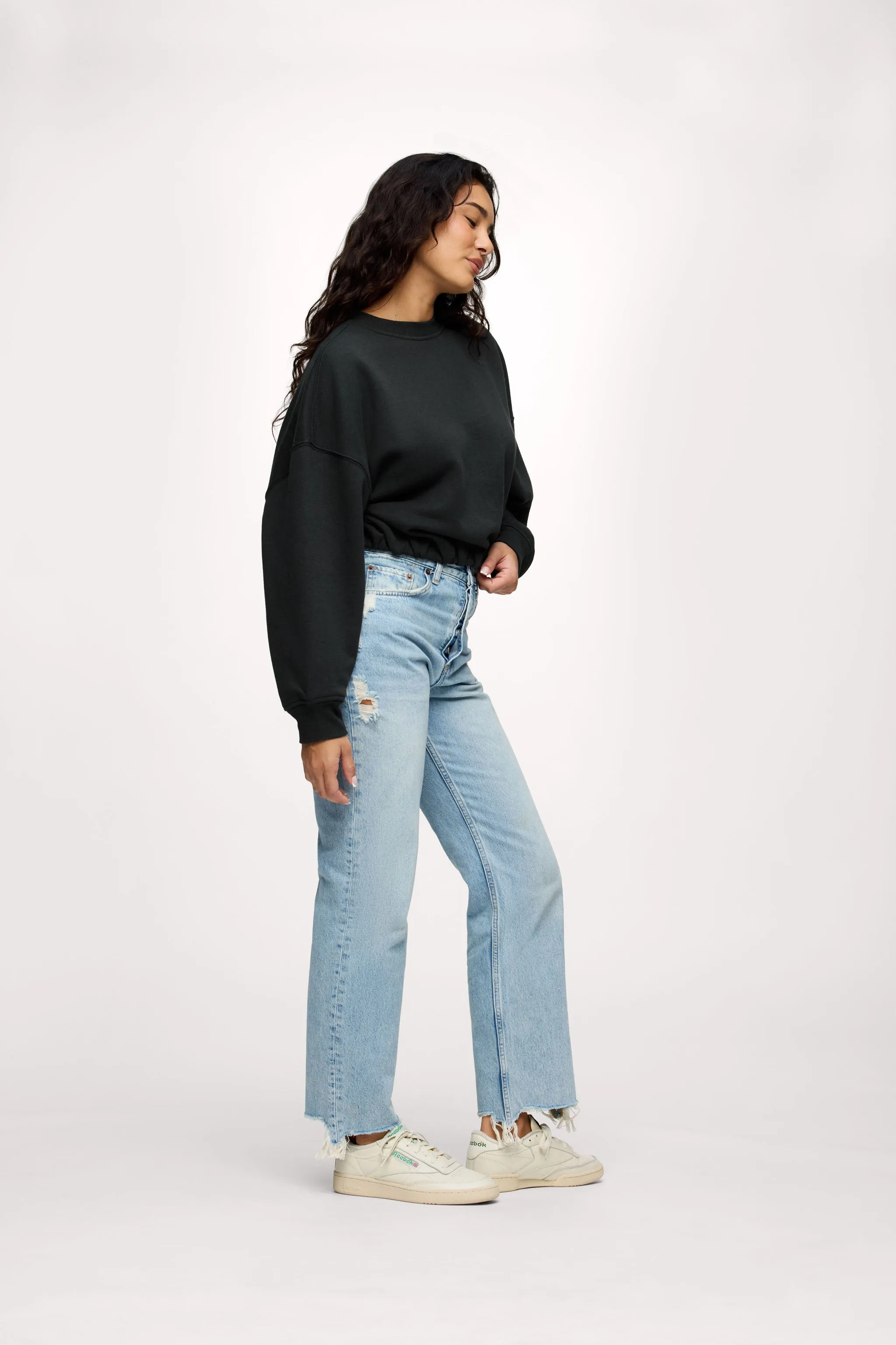 Vintage Fleece Cinch Waist Sweatshirt sold by nuuds product image thumbnail 3