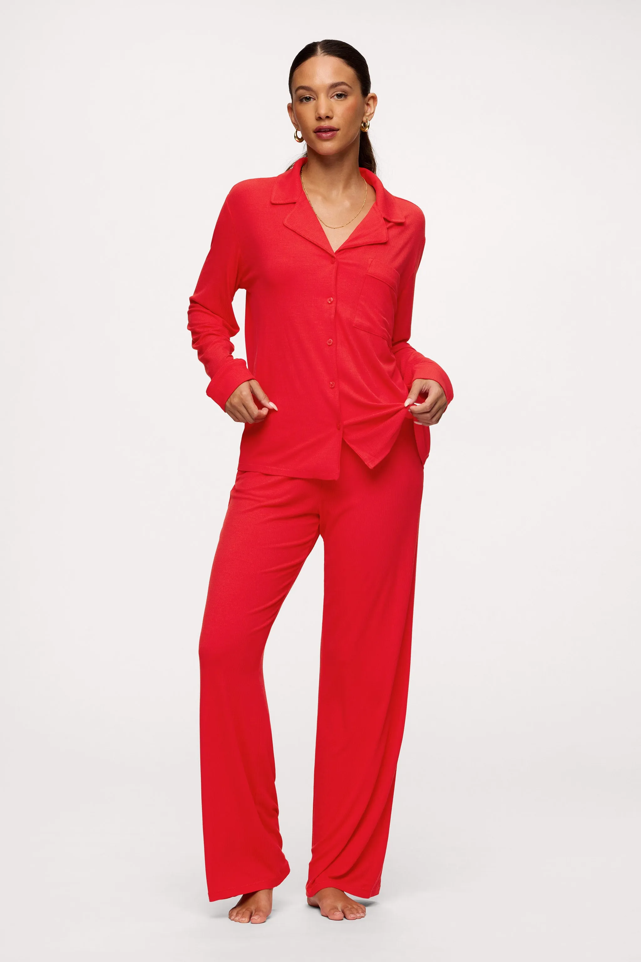 Button Front Pajama Set sold by nuuds