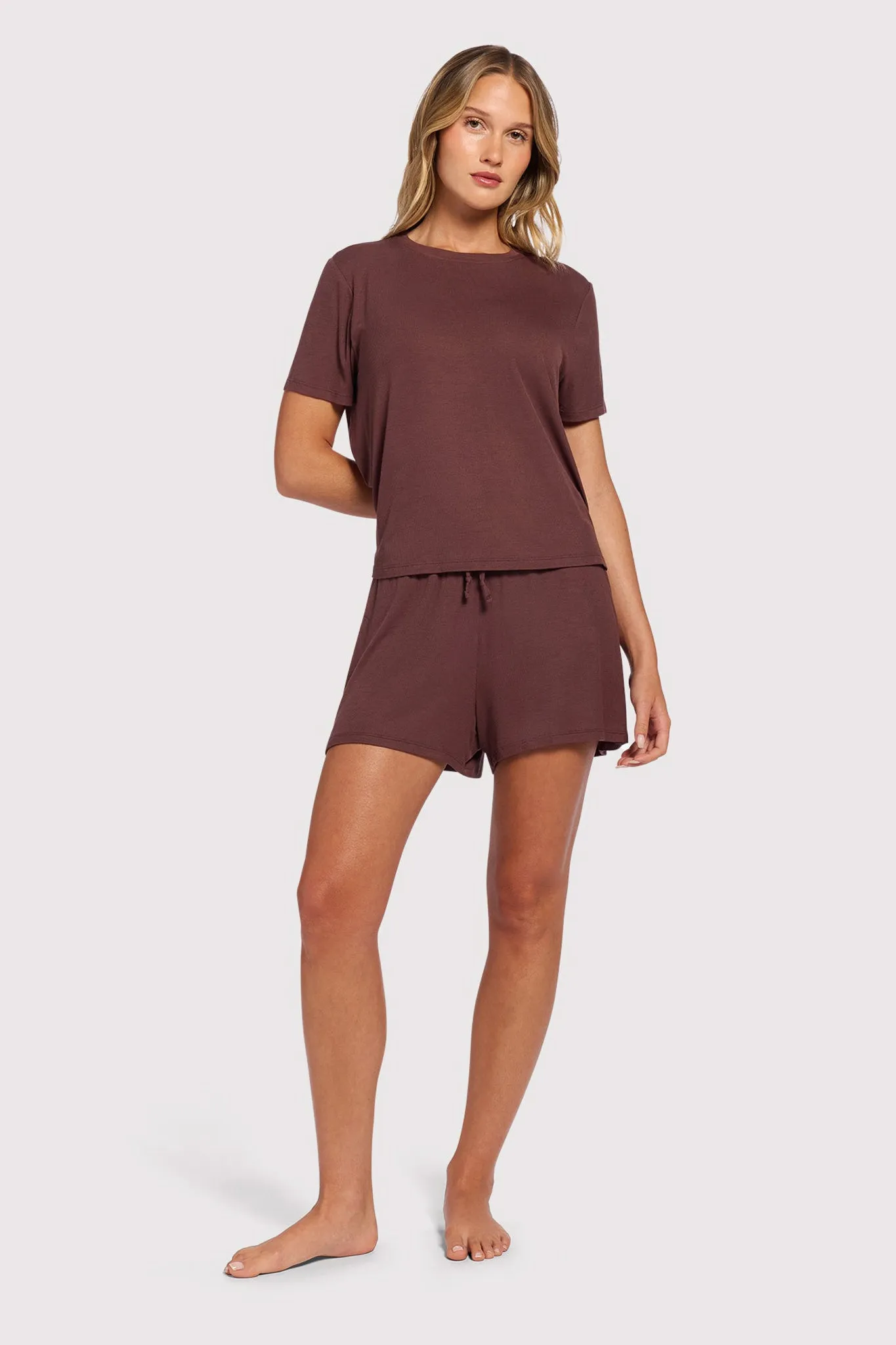 Ribbed Pajama Short Set sold by nuuds