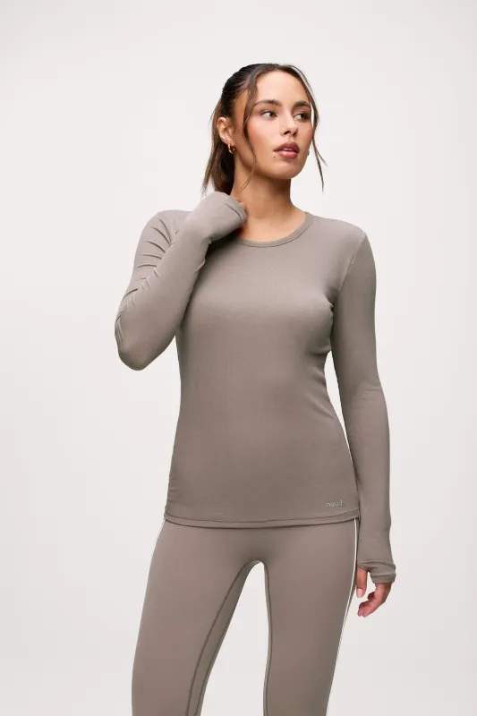 Sporty Rib Bra Long Sleeve made by nuuds