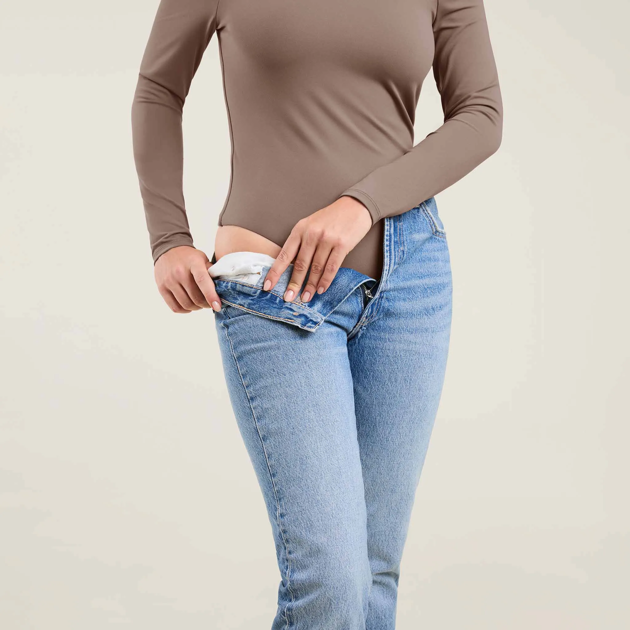 Off The Shoulder Bodysuit | Mocha sold by nuuds product image thumbnail 5
