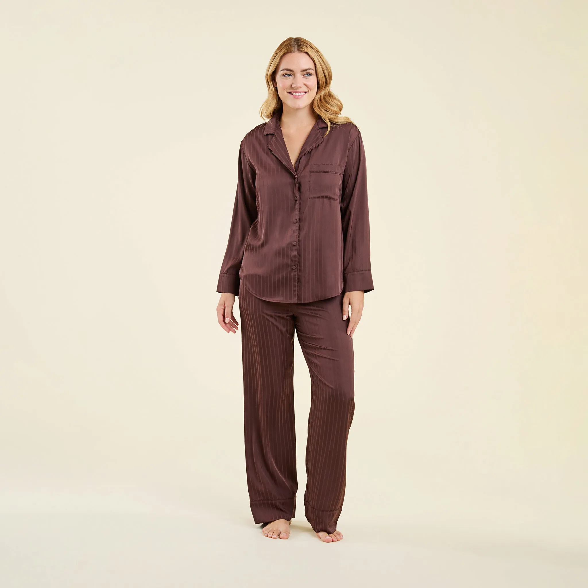 Satin Pajama Set | Coffee sold by nuuds product image thumbnail 2