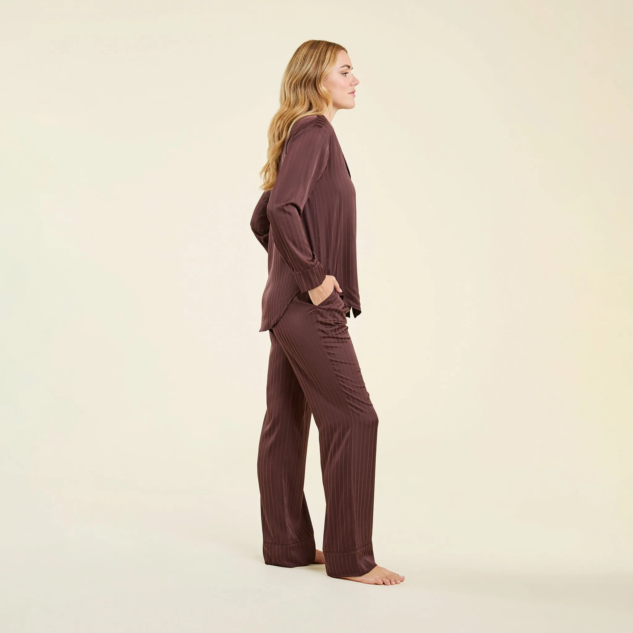 Satin Pajama Set | Coffee sold by nuuds product image thumbnail 3