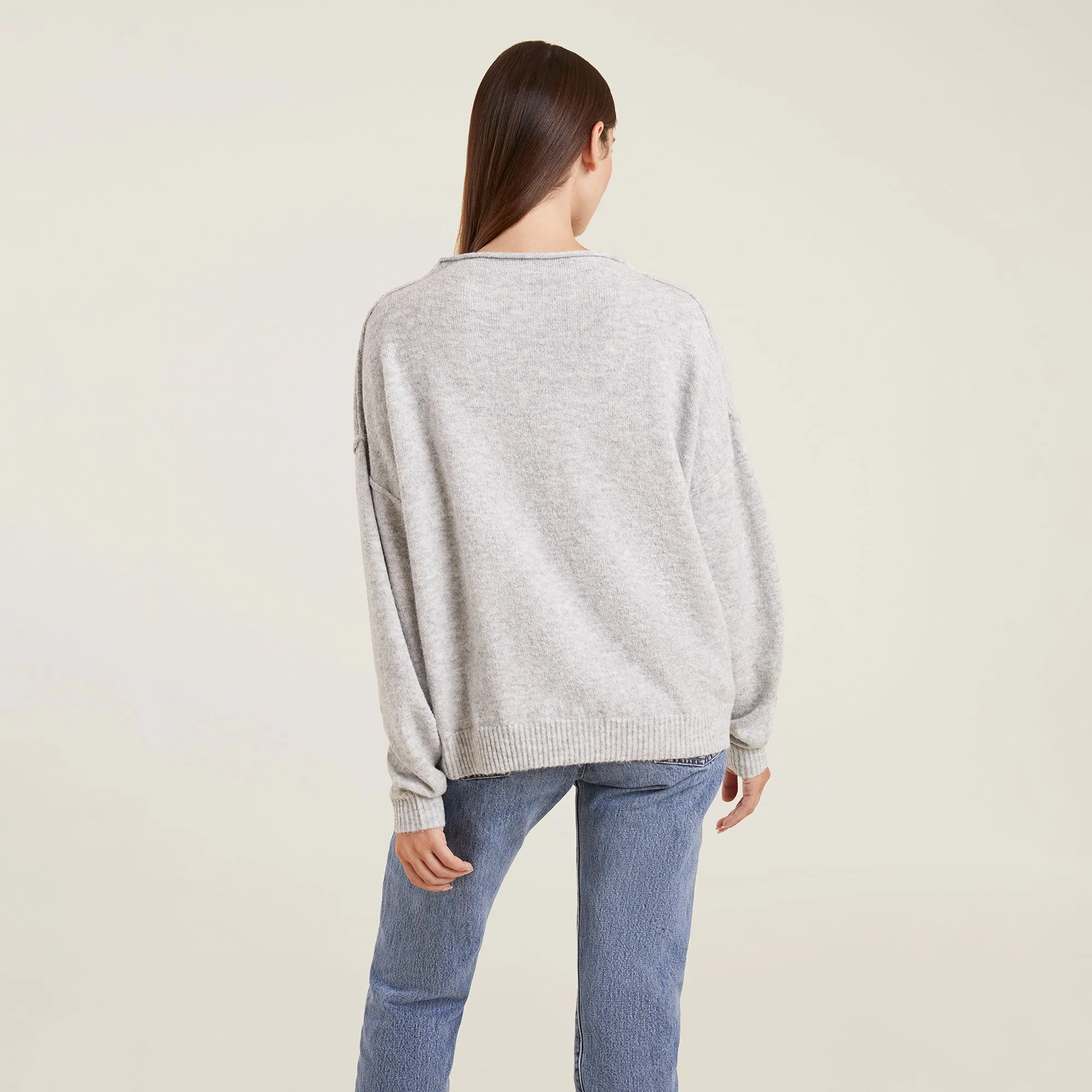 Cozy Knit Sweater | Heather Grey sold by nuuds product image thumbnail 4