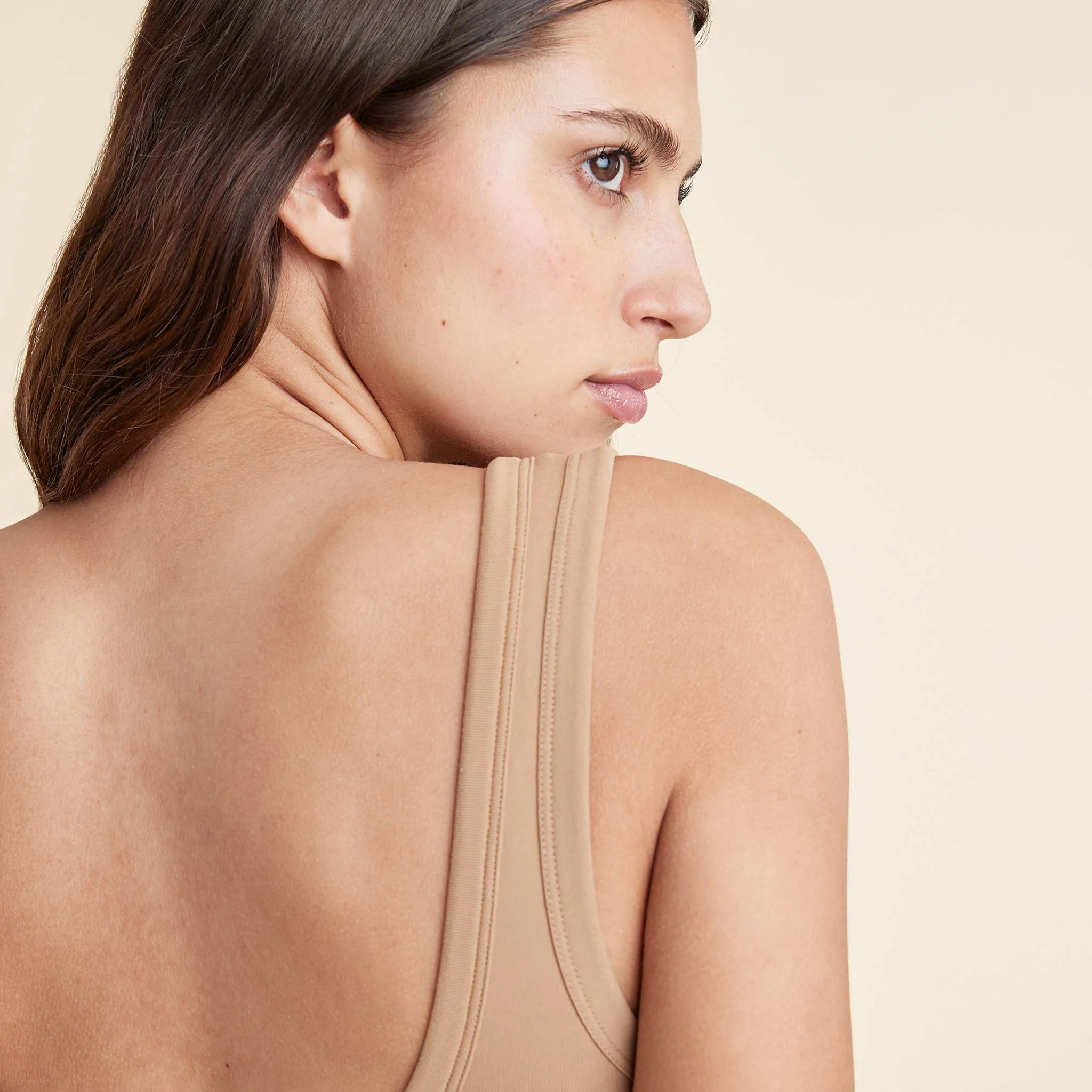 Seamless Scoop Tank Bodysuit | Cinnamon sold by nuuds product image thumbnail 5