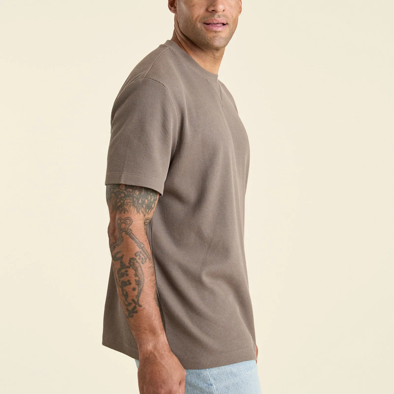 Waffle T-Shirt | Mocha sold by nuuds product image thumbnail 3