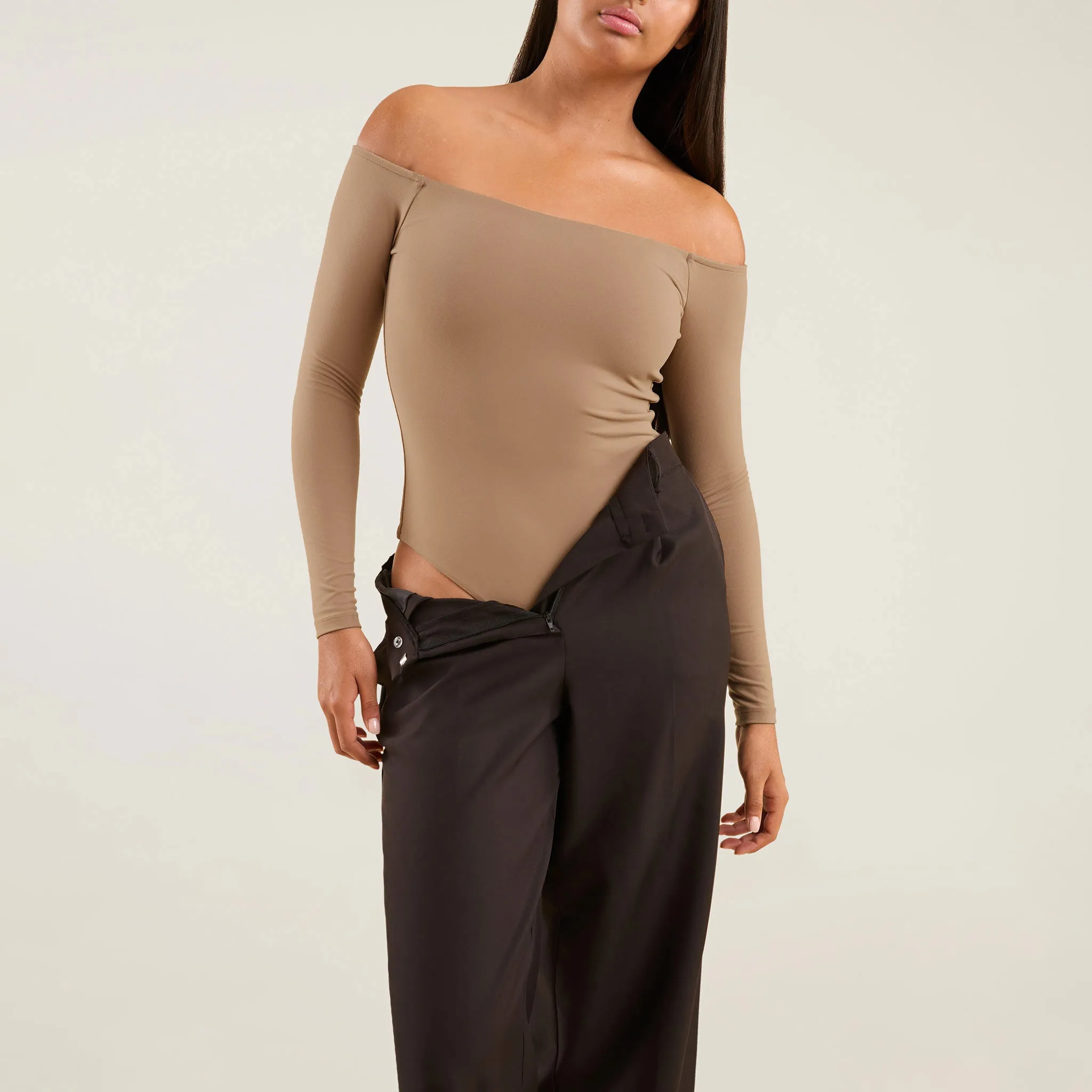 Off The Shoulder Bodysuit | Cinnamon sold by nuuds product image thumbnail 5