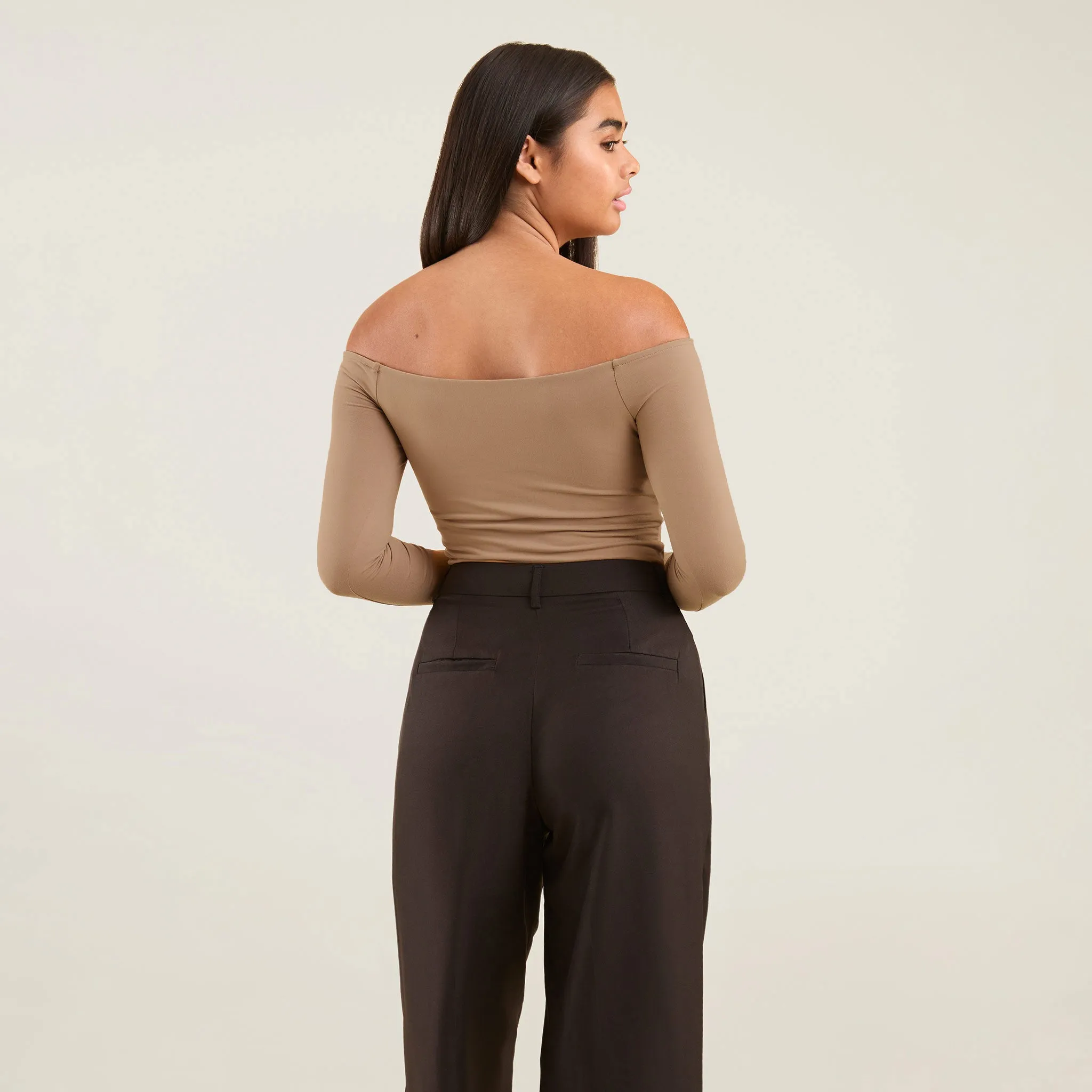 Off The Shoulder Bodysuit | Cinnamon sold by nuuds product image thumbnail 4