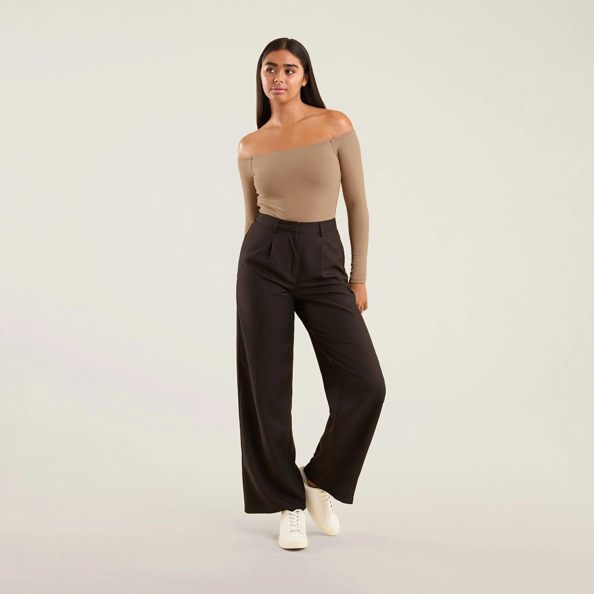 Off The Shoulder Bodysuit | Cinnamon sold by nuuds product image thumbnail 2