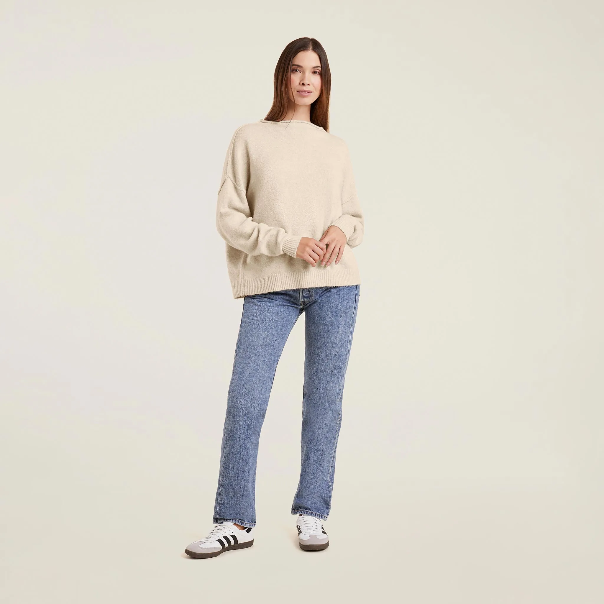 Cozy Knit Sweater | Bone sold by nuuds product image thumbnail 2