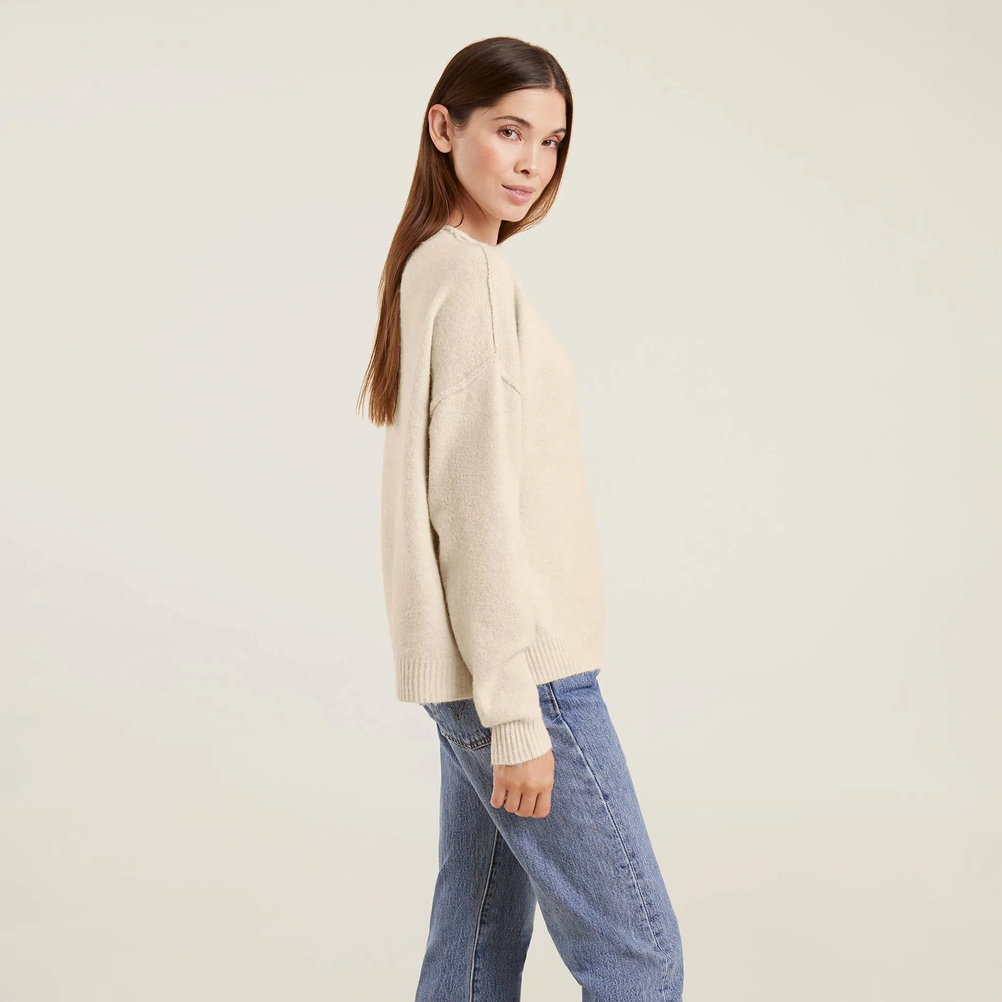 Cozy Knit Sweater | Bone sold by nuuds product image thumbnail 3