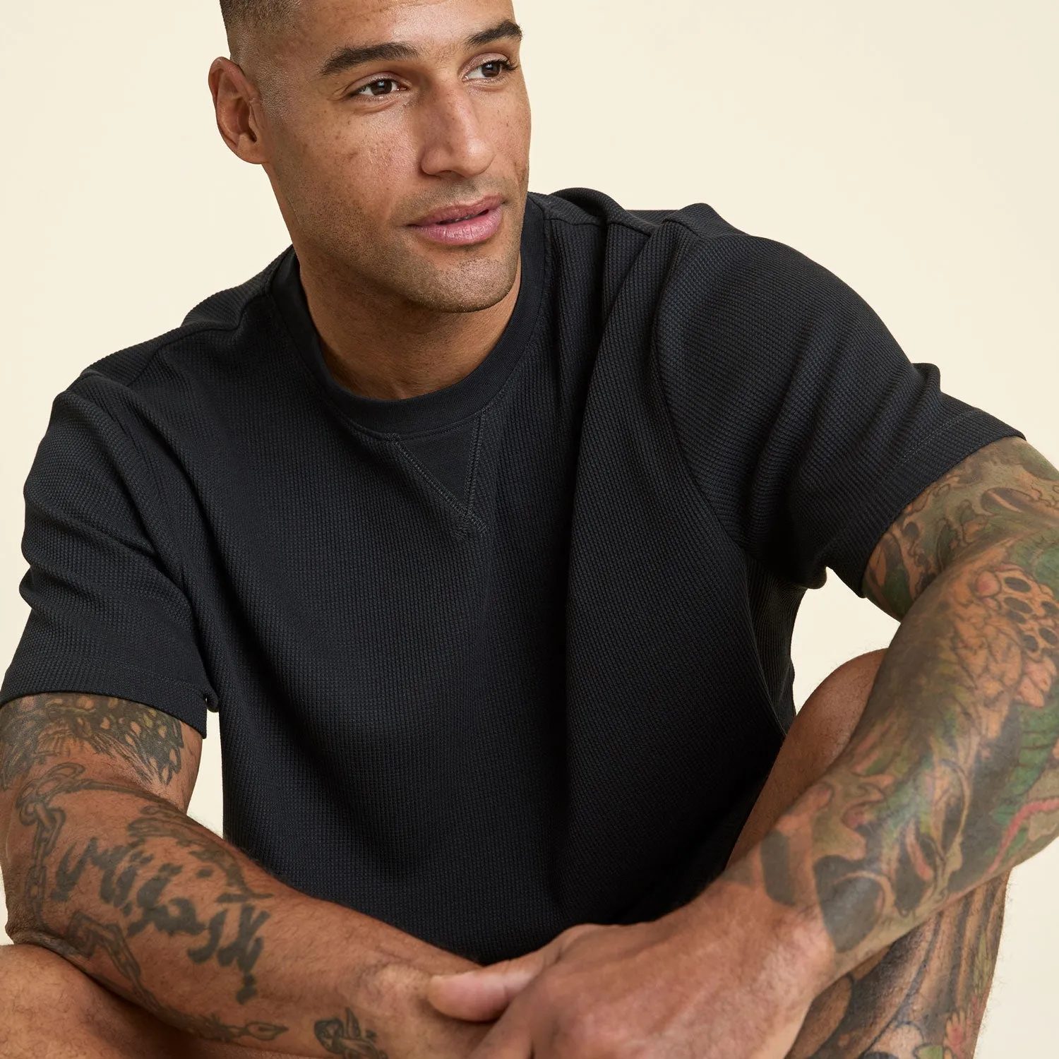 Waffle T-Shirt | Black sold by nuuds product image thumbnail 4