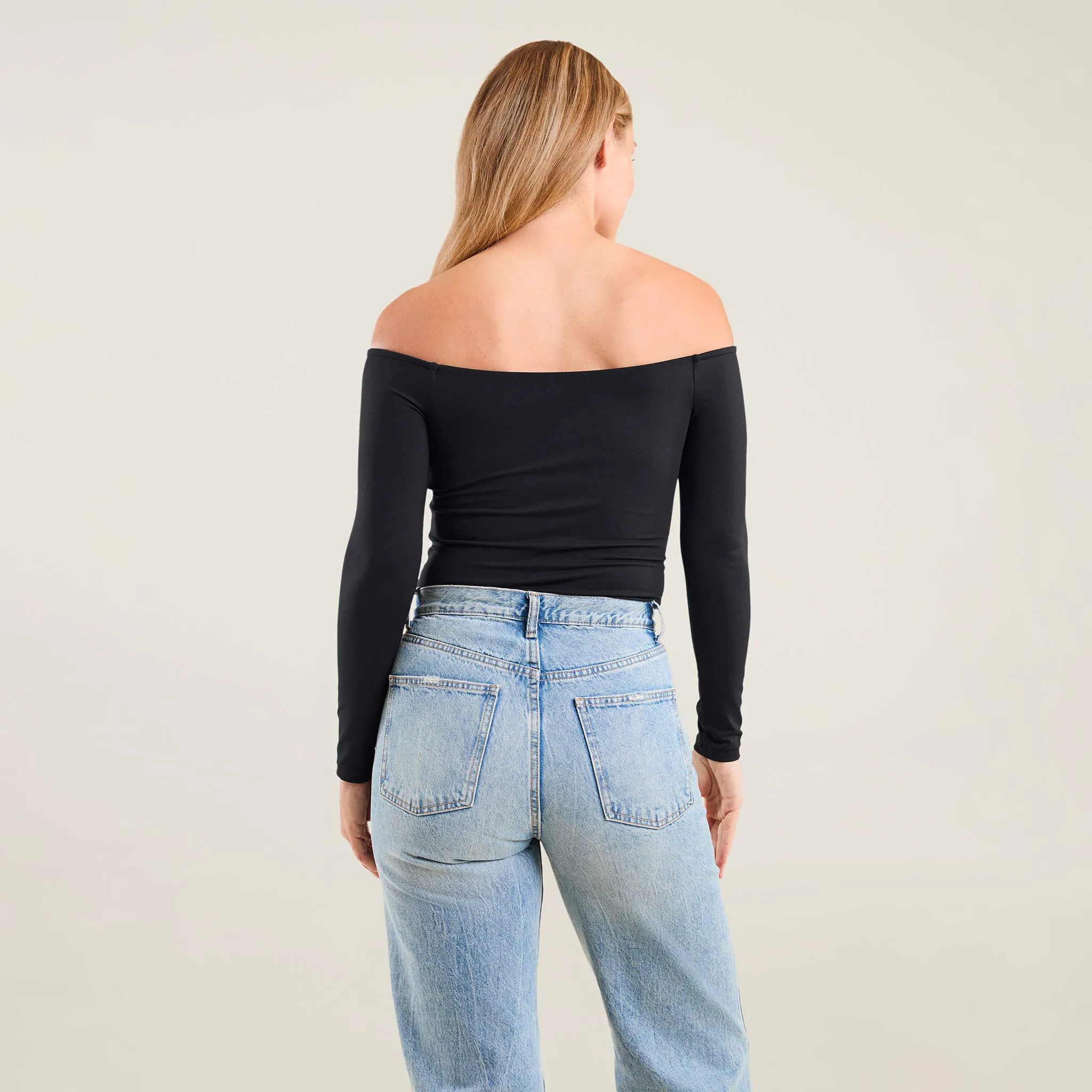 Off The Shoulder Bodysuit | Black sold by nuuds product image thumbnail 4