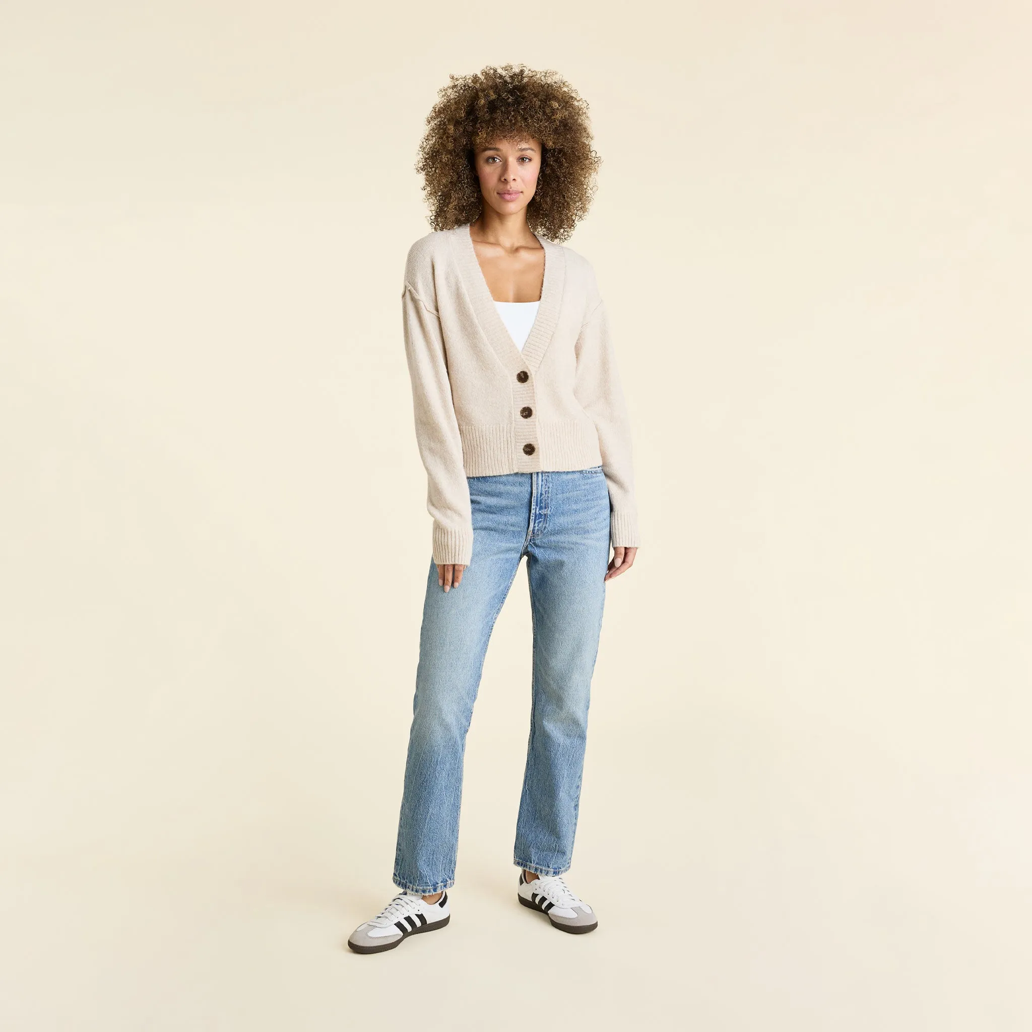 Cozy Knit Cardigan | Bone sold by nuuds product image thumbnail 2