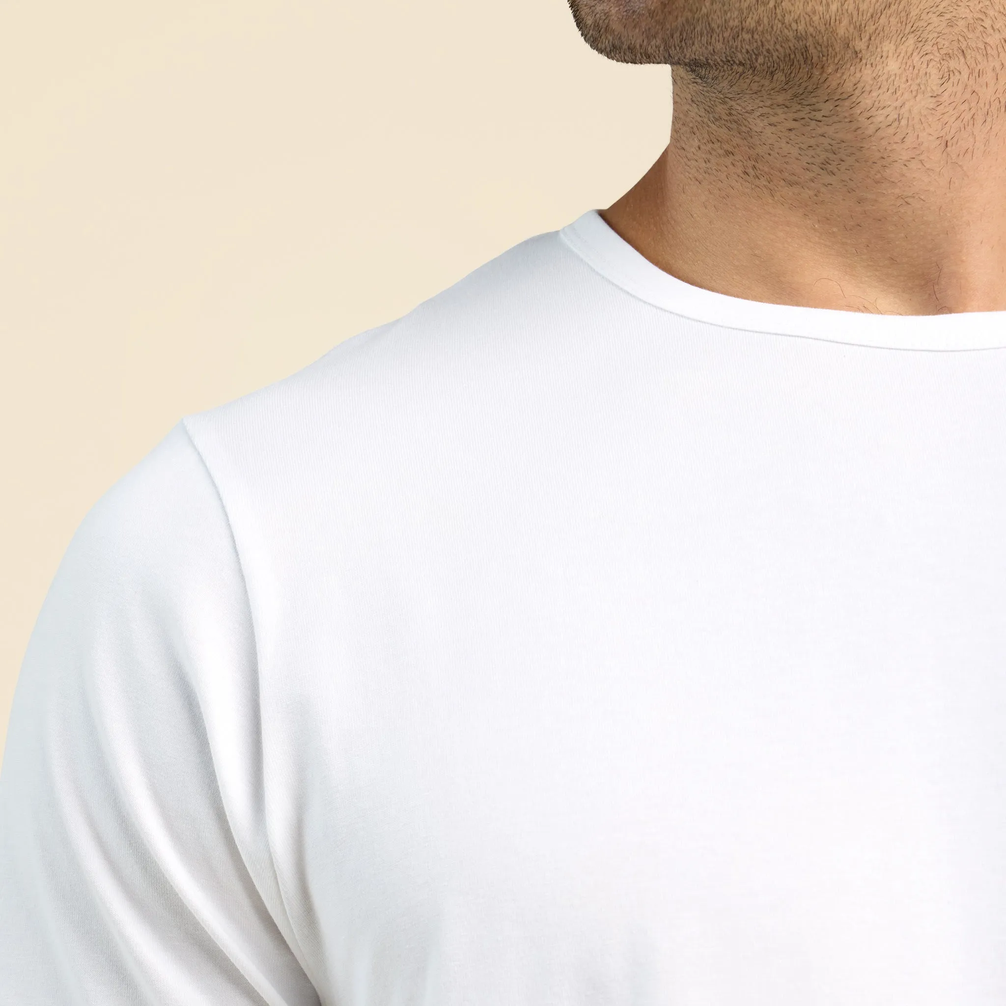 Short Sleeve Curved Hem T-Shirt | White sold by nuuds product image thumbnail 5