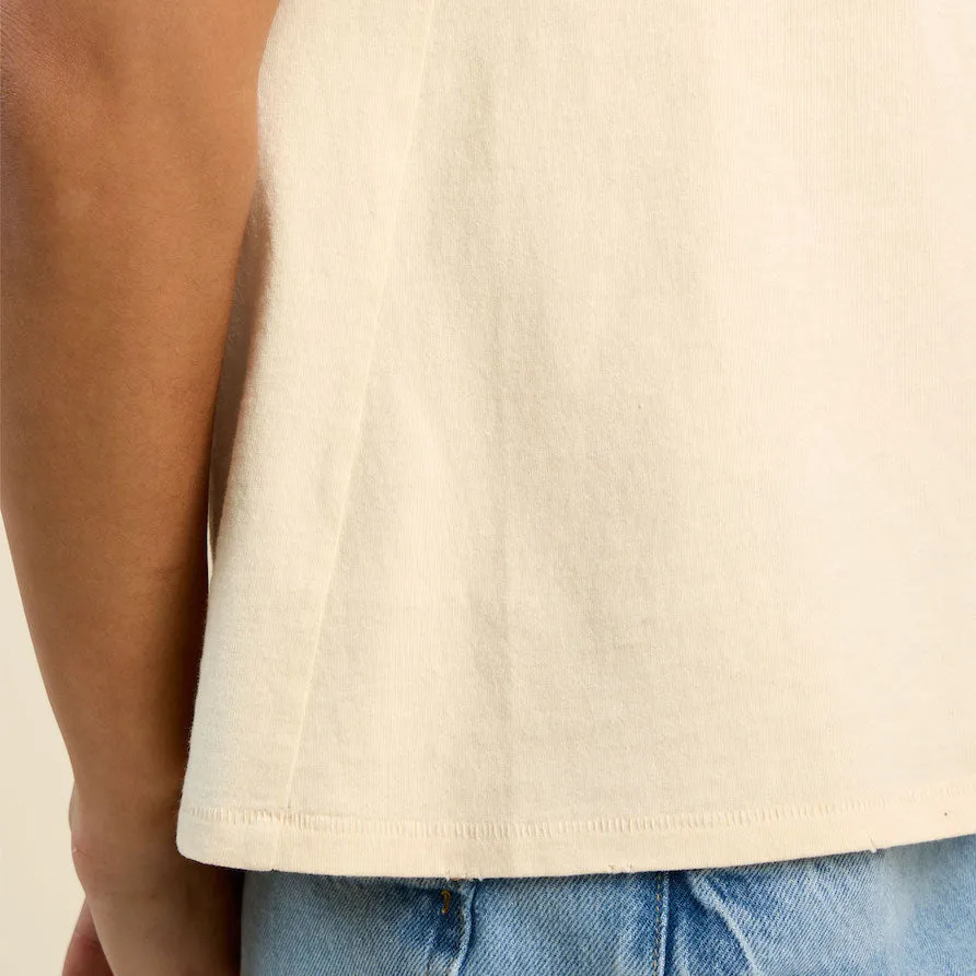 Vintage Cotton V-Neck Everyday T-Shirt | Bone sold by nuuds product image thumbnail 5
