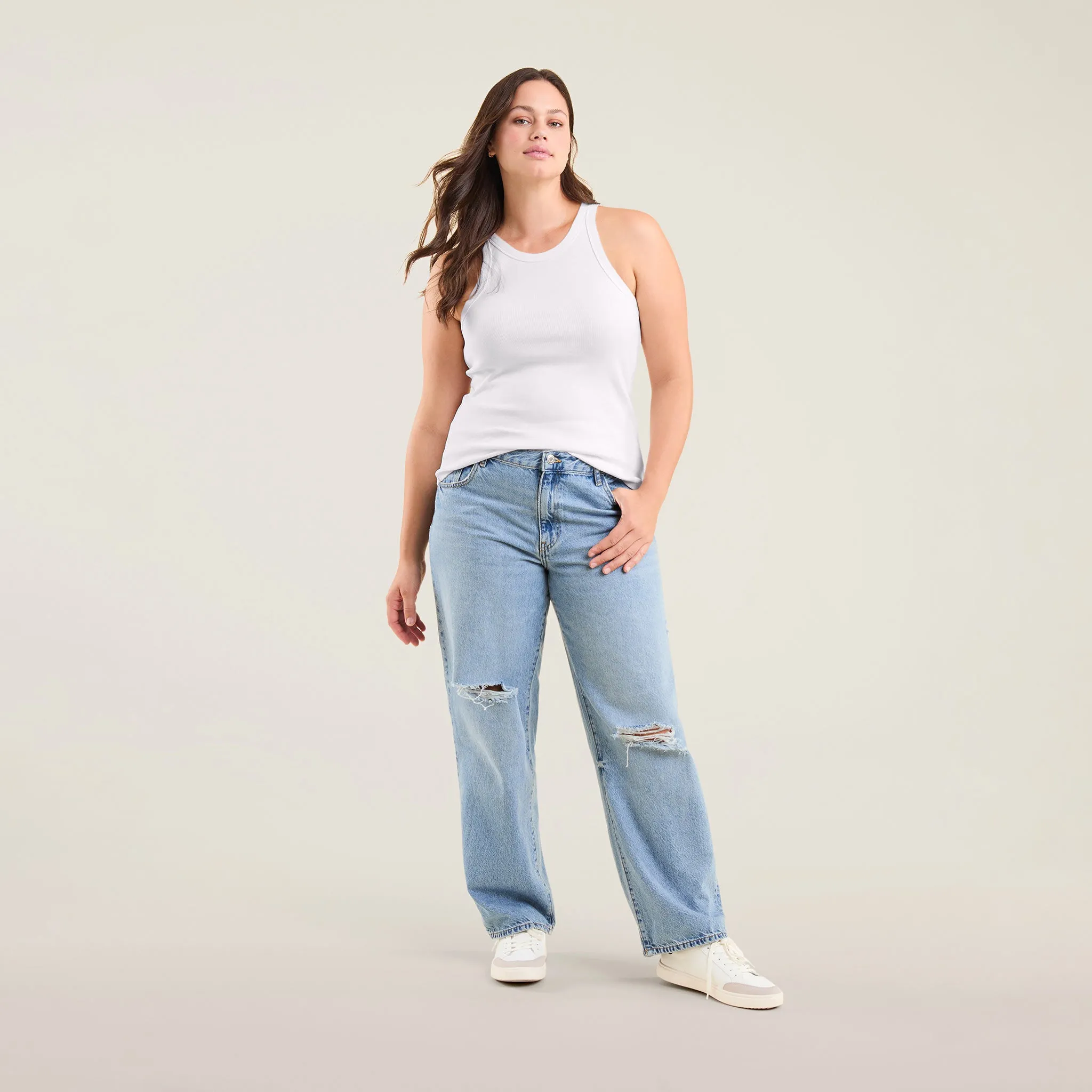 Essential Rib Tank Top | White sold by nuuds product image thumbnail 2