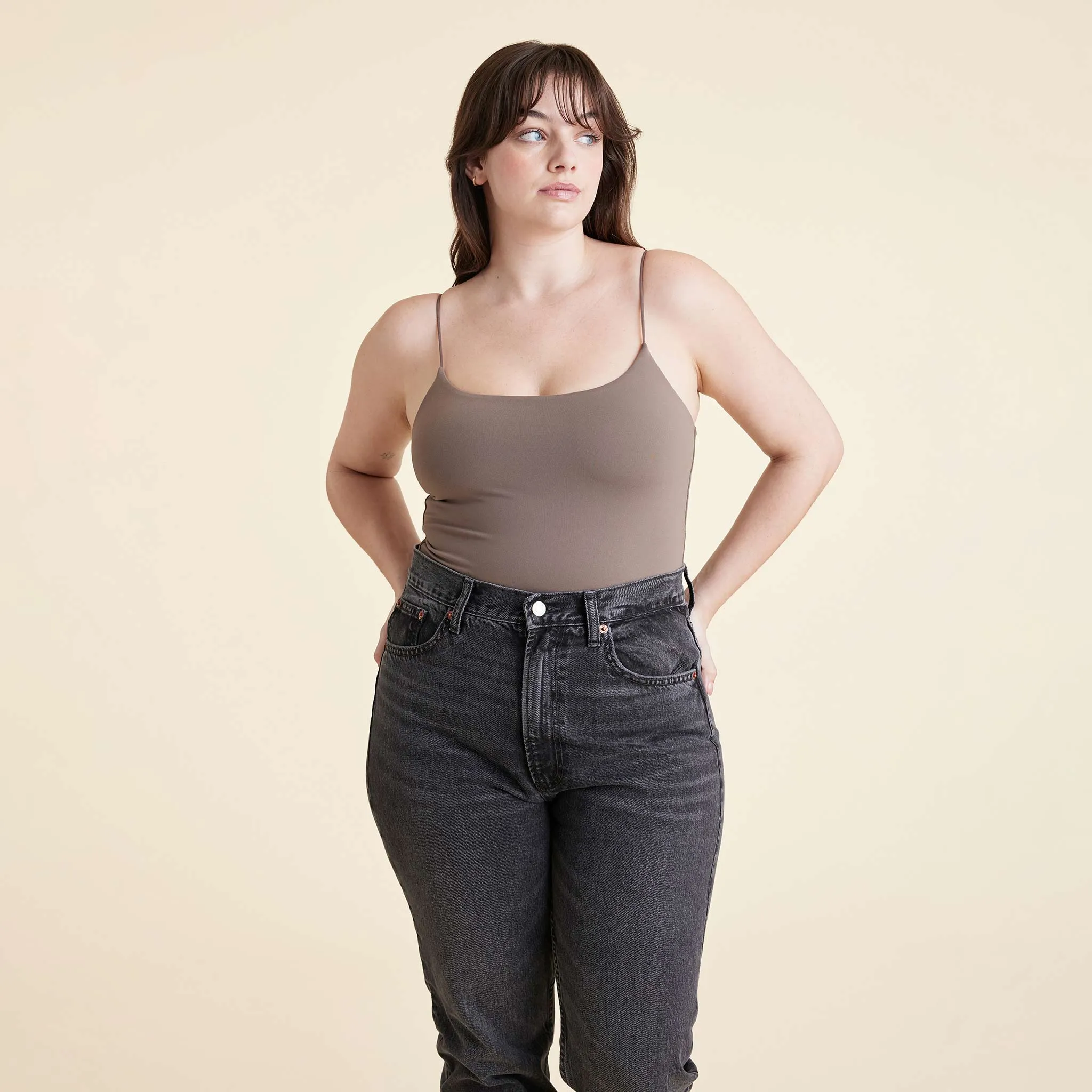 Cami Bodysuit | Mocha sold by nuuds