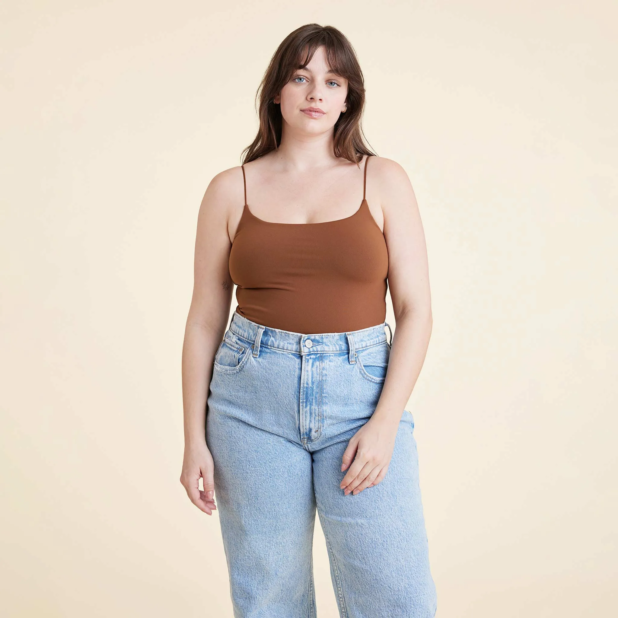 Cami Bodysuit | Chocolate sold by nuuds