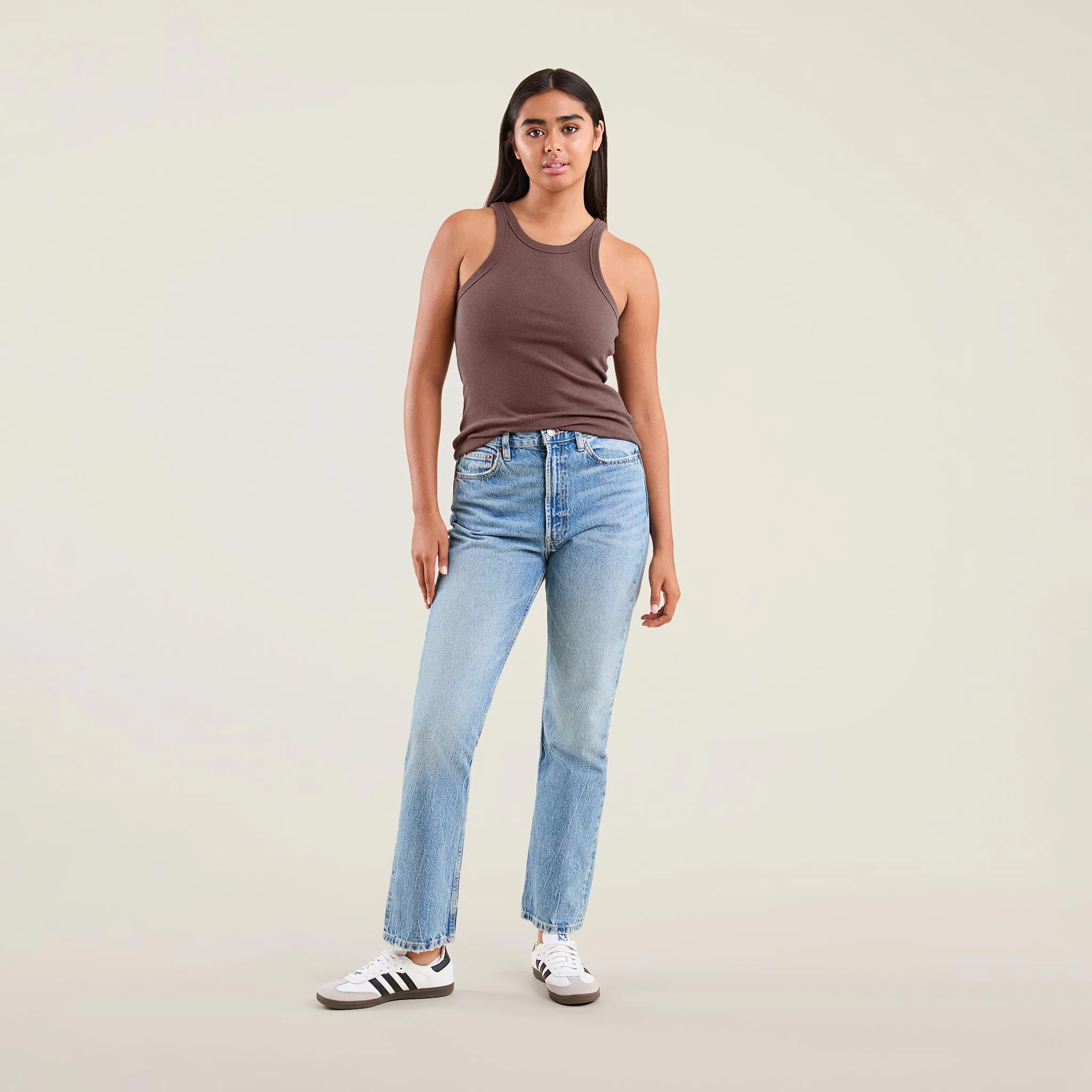 Essential Rib Tank Top | Coffee sold by nuuds product image thumbnail 2