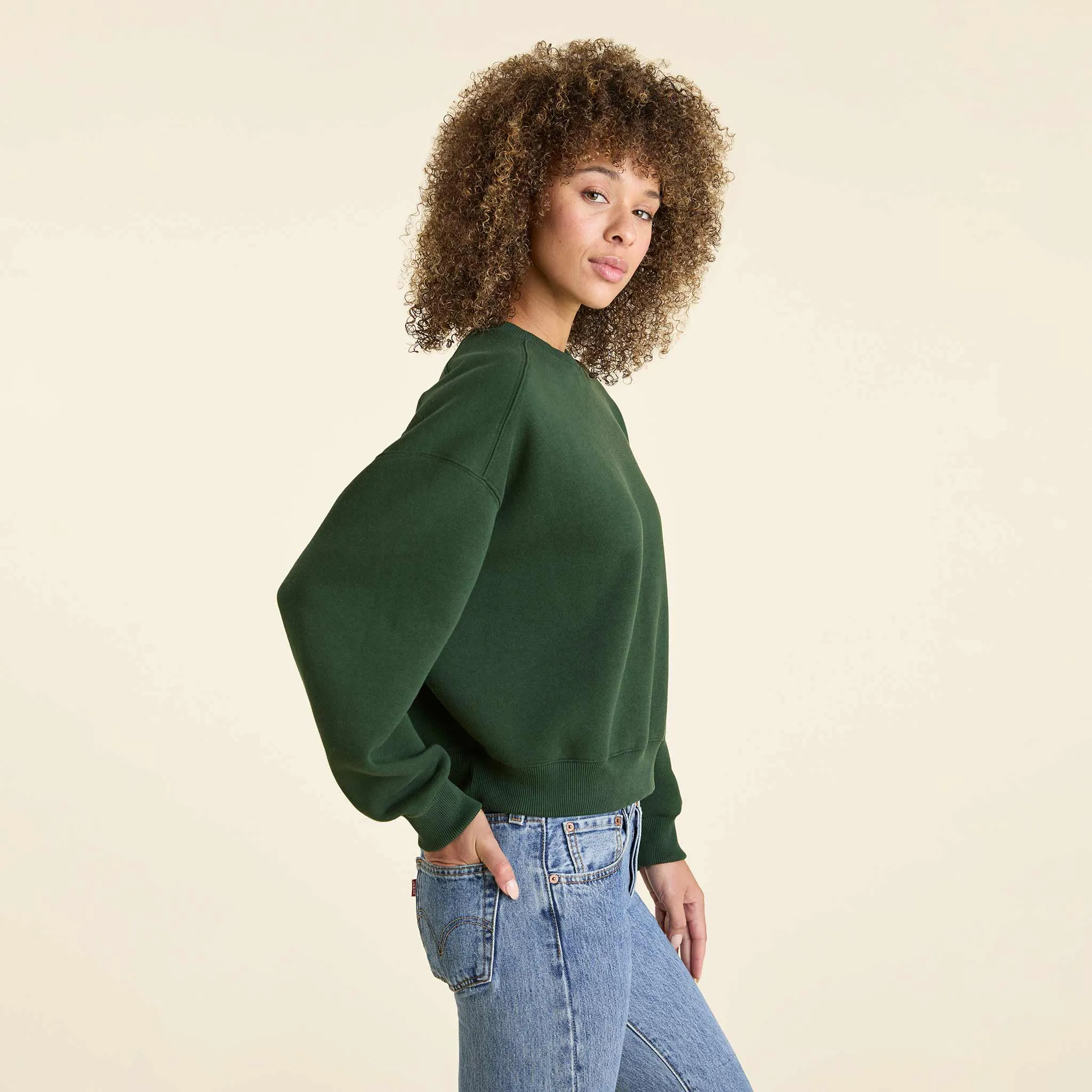 Classic Crewneck Sweatshirt | Evergreen sold by nuuds product image thumbnail 3