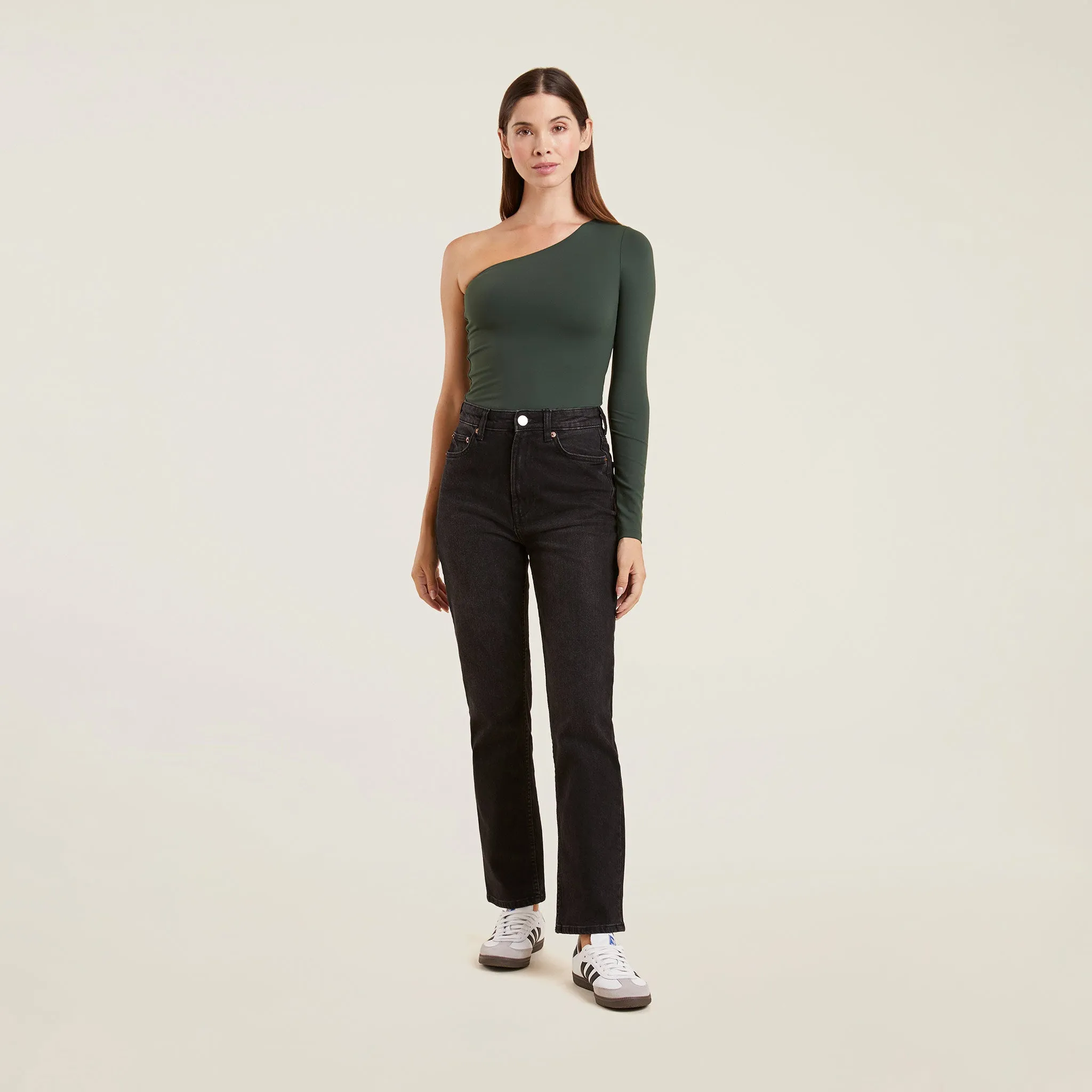 One Shoulder Bodysuit | Evergreen sold by nuuds product image thumbnail 2