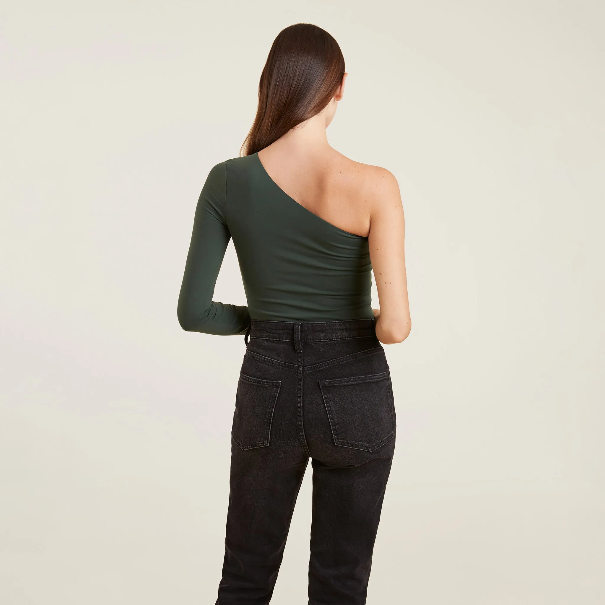 One Shoulder Bodysuit | Evergreen sold by nuuds product image thumbnail 4
