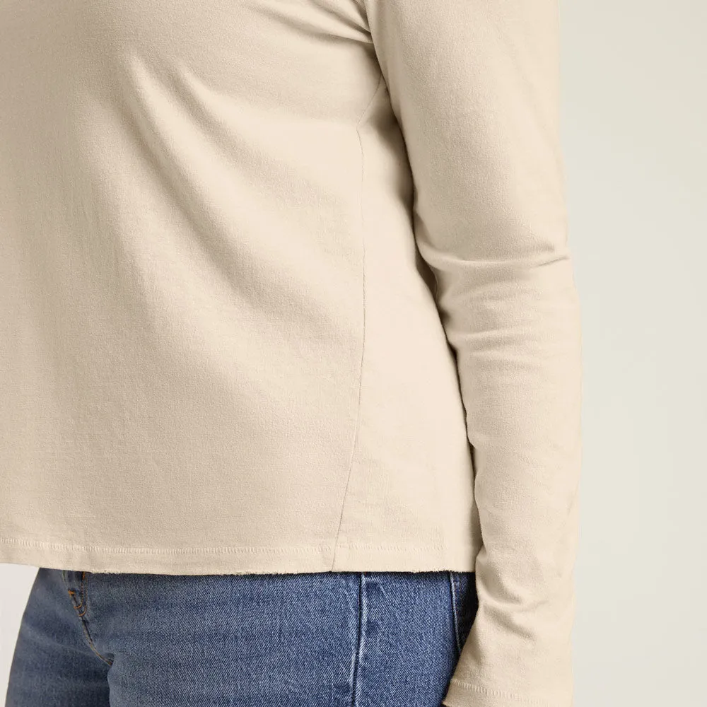 Vintage Cotton Long Sleeve Everyday T-Shirt | Bone sold by nuuds product image thumbnail 5