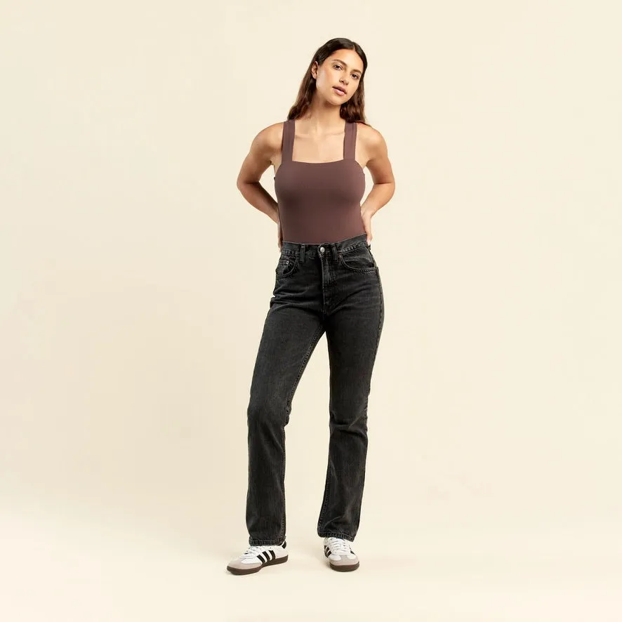 Square Neck Tank Bodysuit | Coffee sold by nuuds product image thumbnail 2