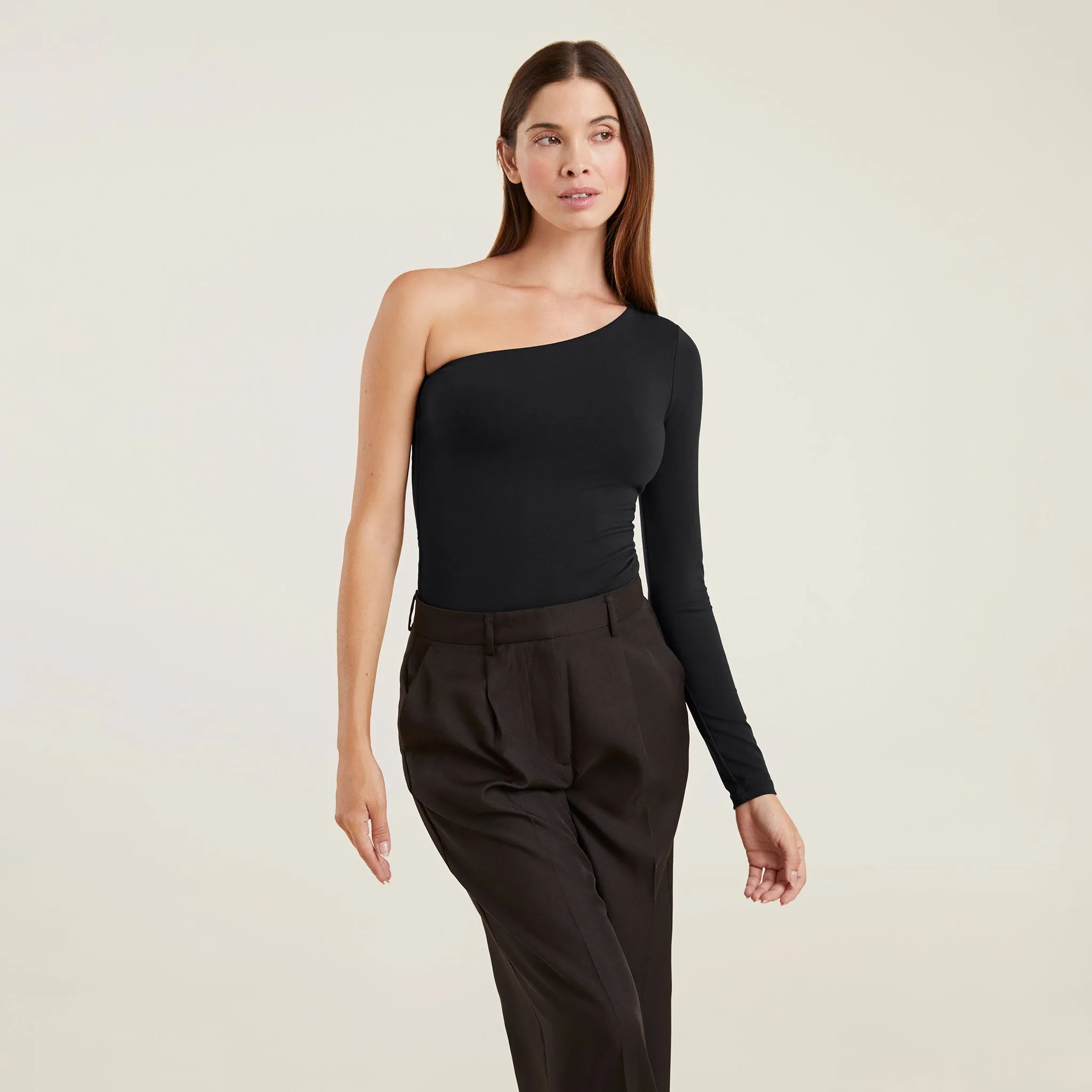 One Shoulder Bodysuit | Black sold by nuuds