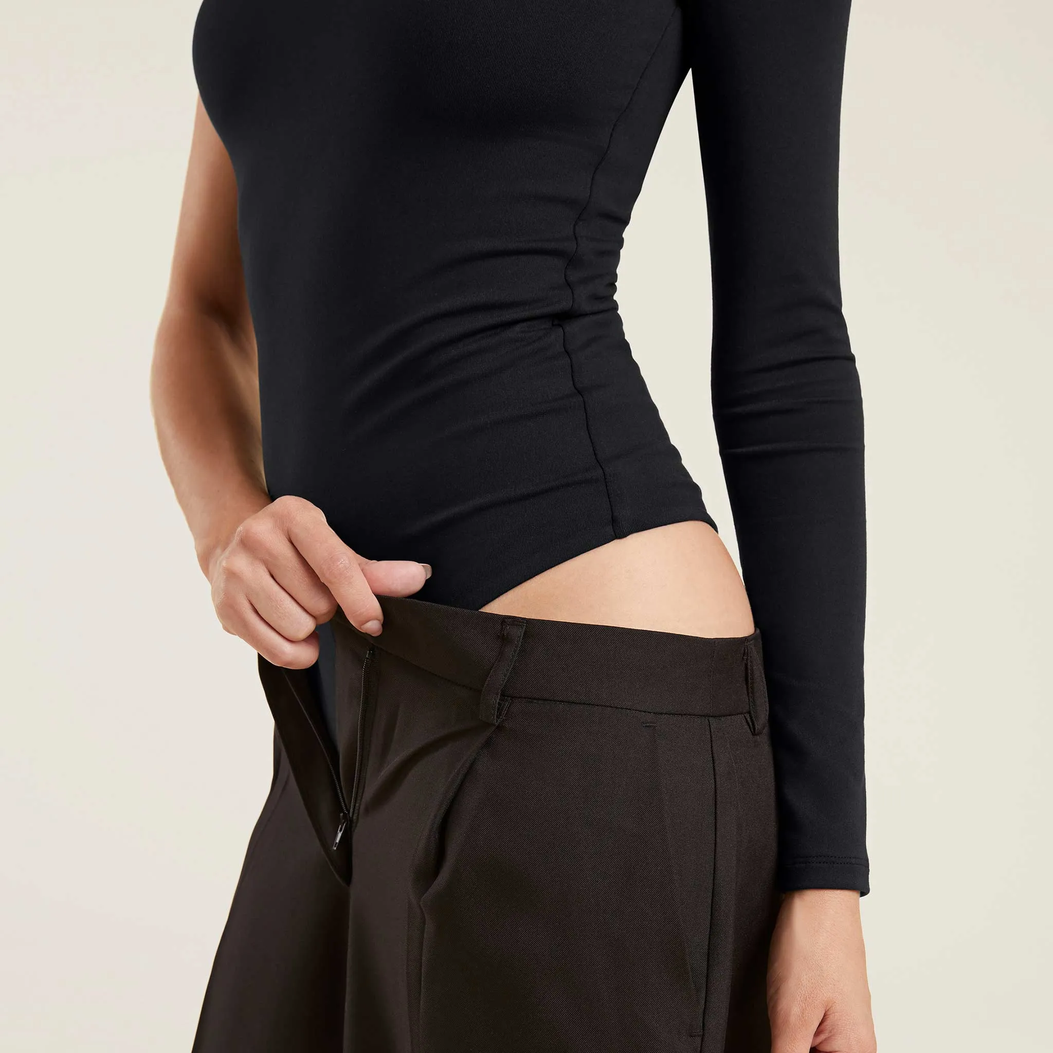 One Shoulder Bodysuit | Black sold by nuuds product image thumbnail 5