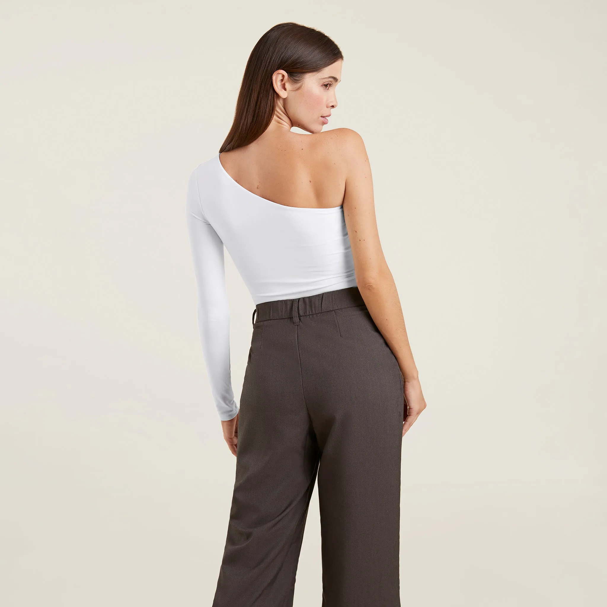 One Shoulder Bodysuit | White sold by nuuds product image thumbnail 4