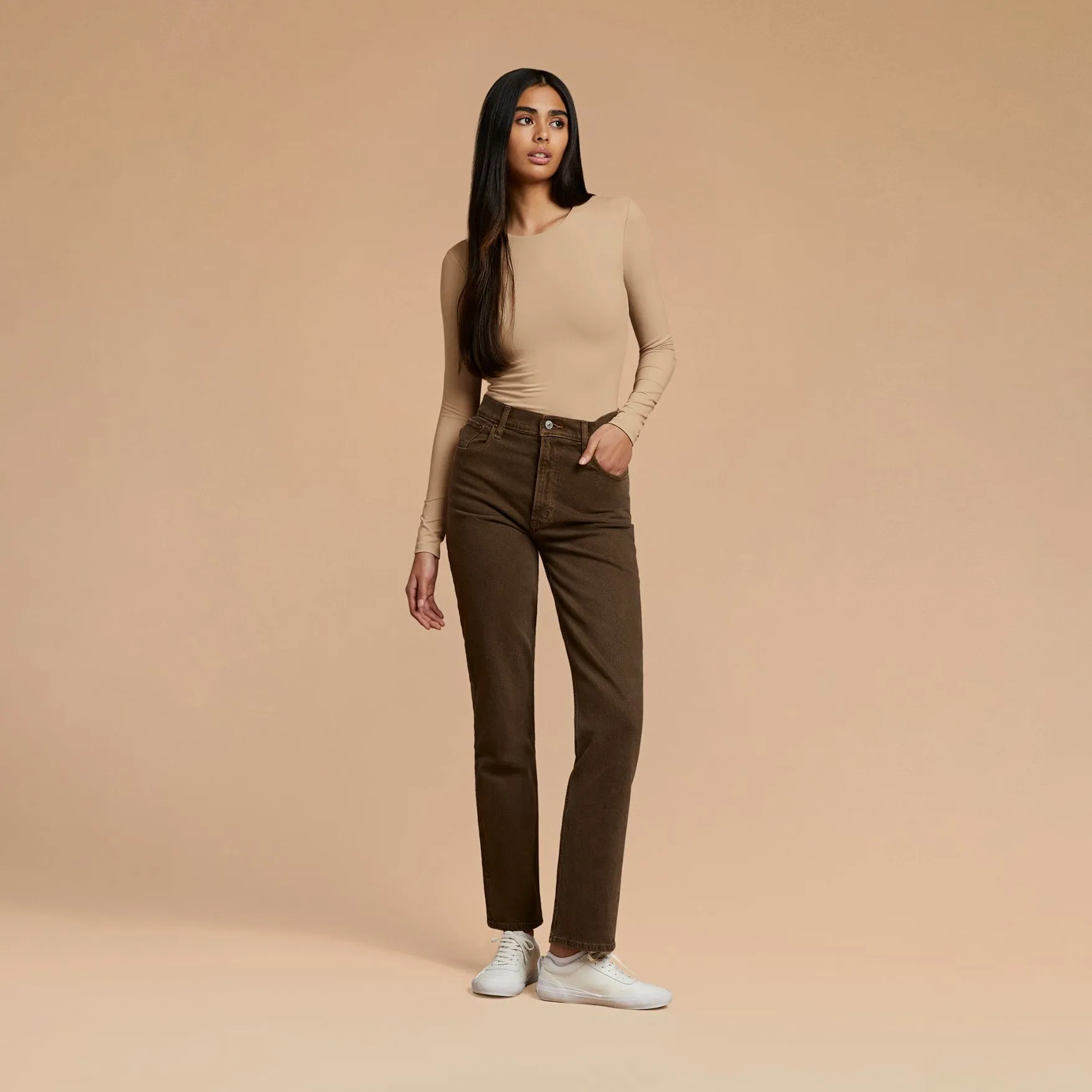 Seamless Long Sleeve Shirt | Oat sold by nuuds product image thumbnail 2