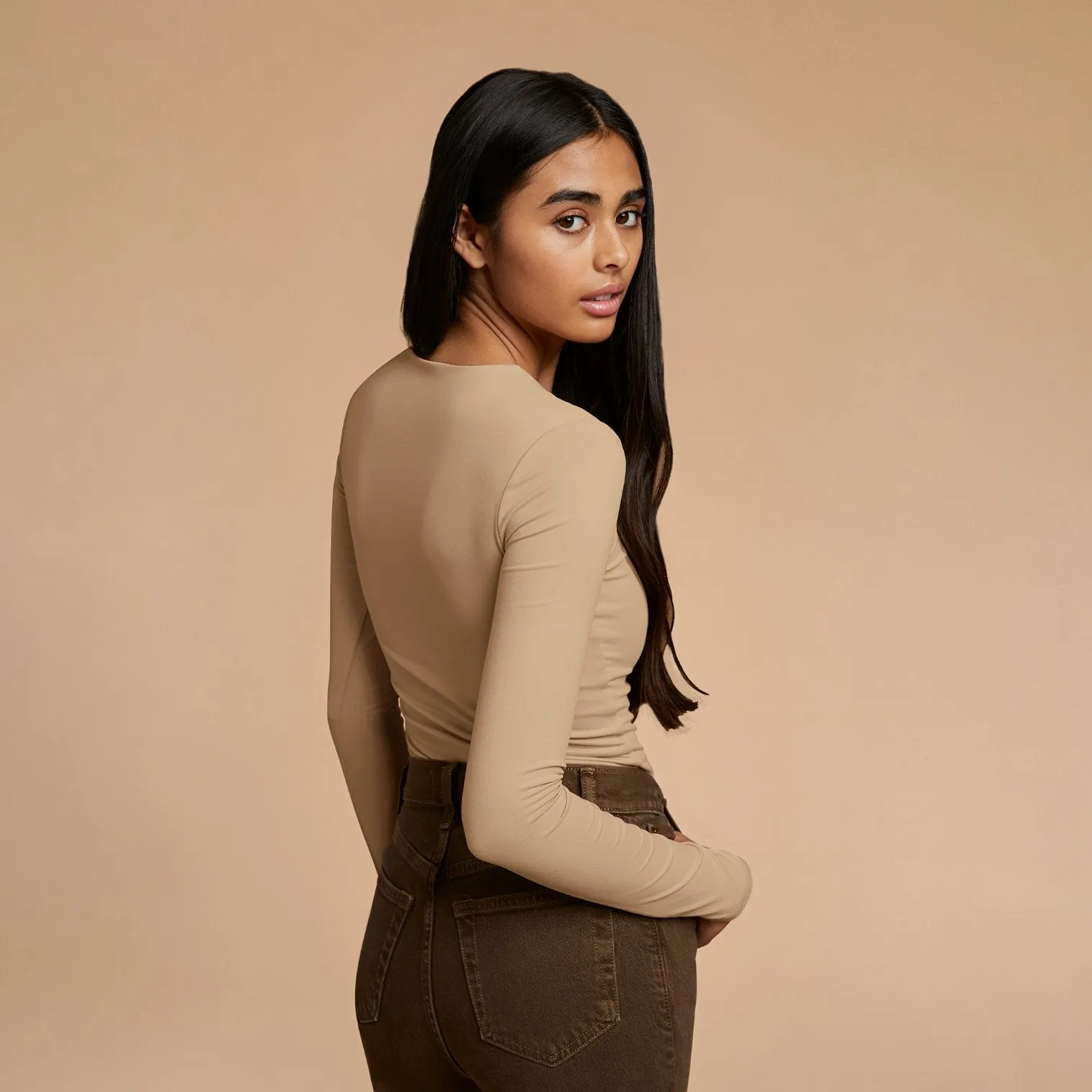 Seamless Long Sleeve Shirt | Oat sold by nuuds product image thumbnail 5