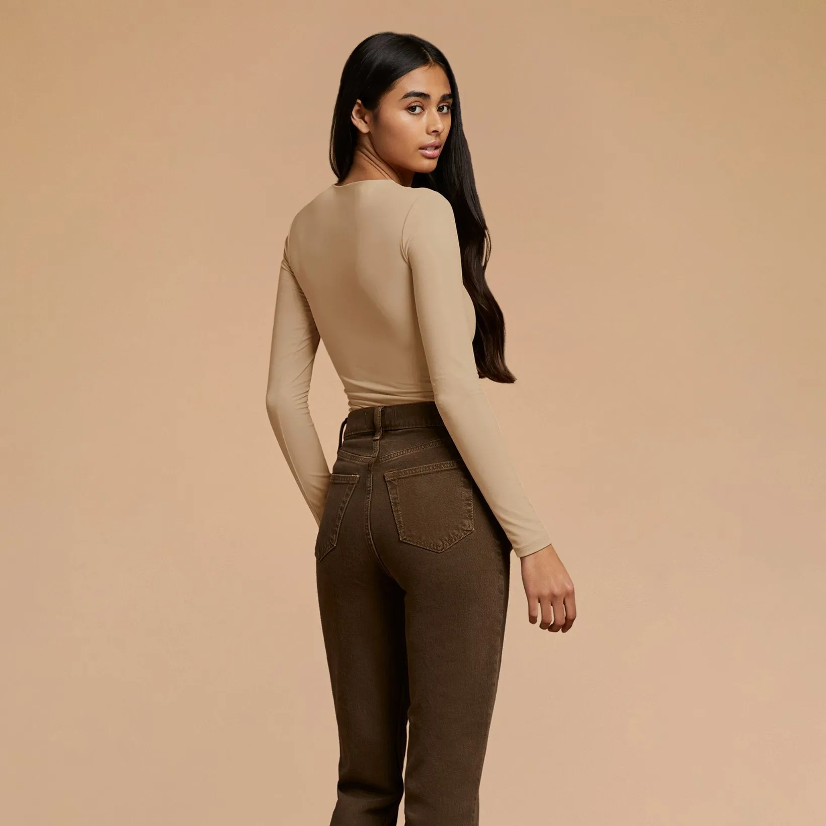 Seamless Long Sleeve Shirt | Oat sold by nuuds product image thumbnail 4