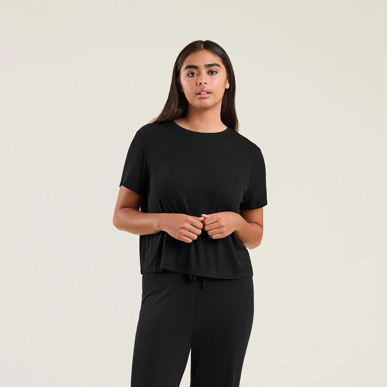 Ribbed Pajama Set | Black sold by nuuds