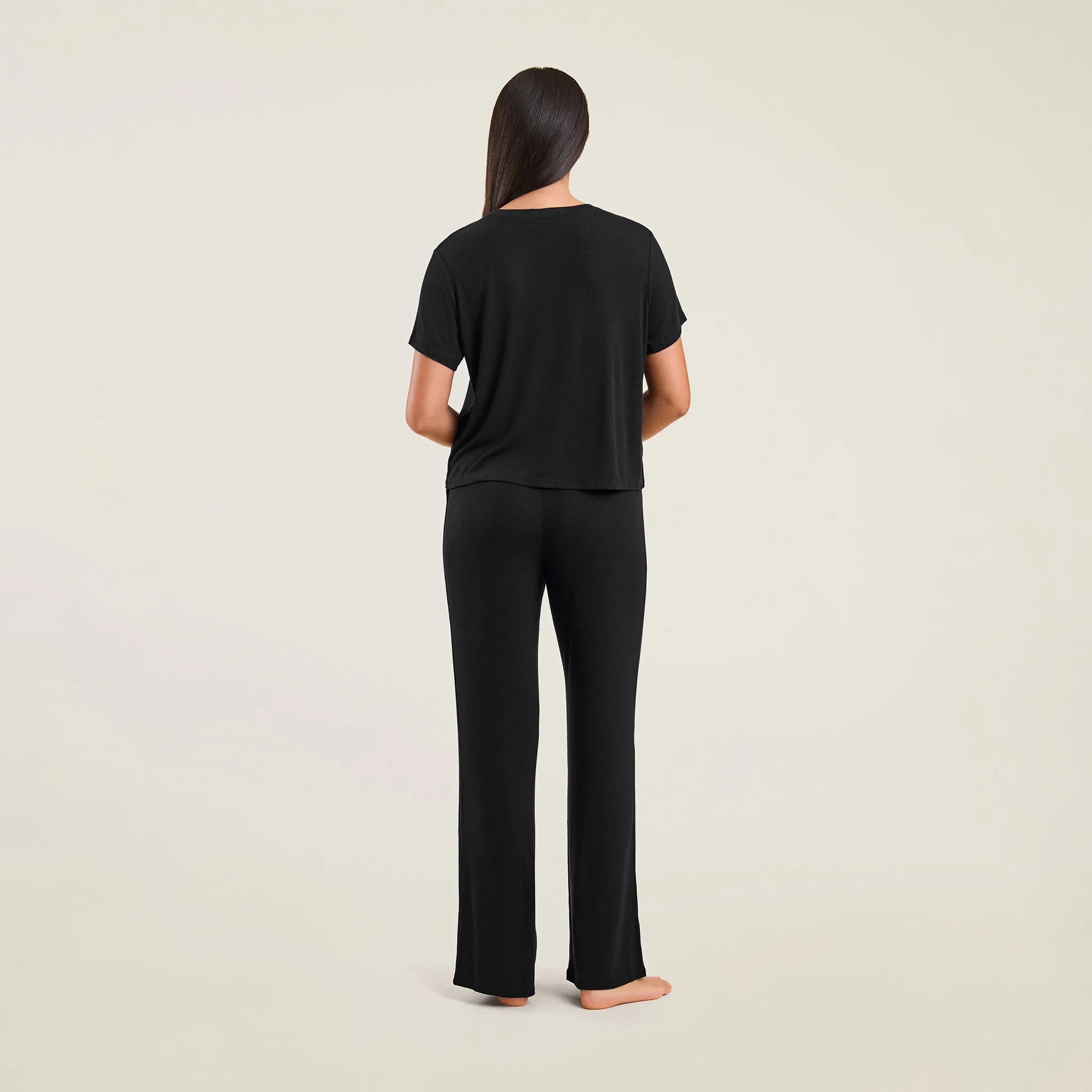 Ribbed Pajama Set | Black sold by nuuds product image thumbnail 4