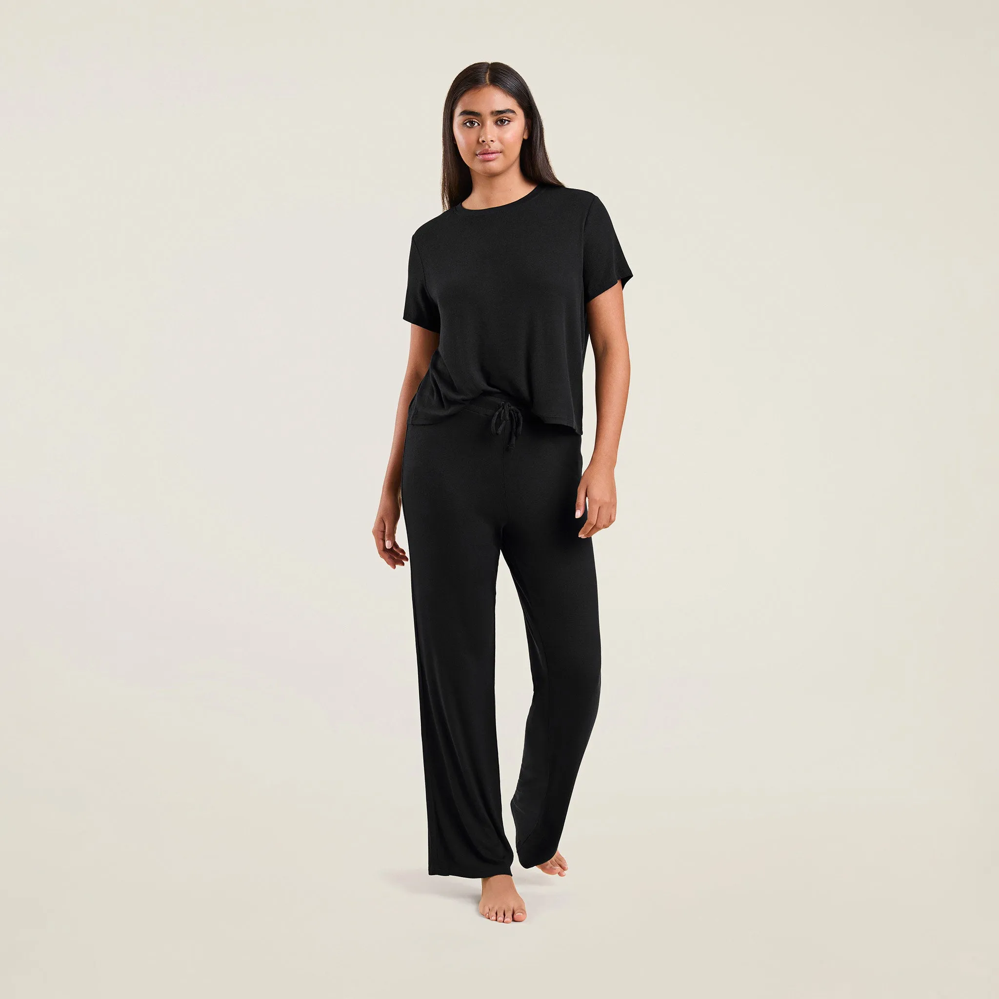 Ribbed Pajama Set | Black sold by nuuds product image thumbnail 2