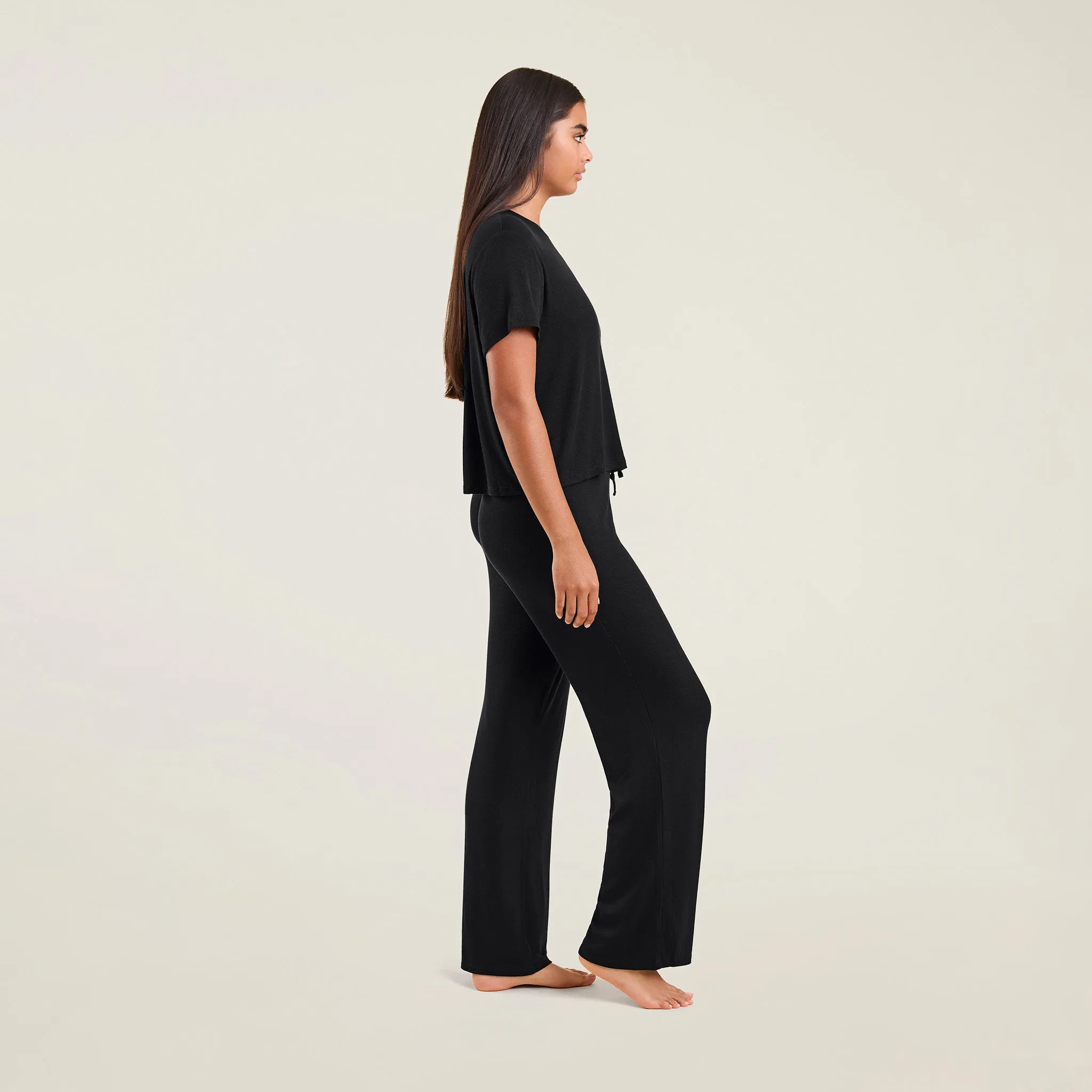 Ribbed Pajama Set | Black sold by nuuds product image thumbnail 3