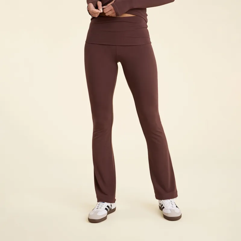 SwiftStretch Fold Over Legging | Coffee sold by nuuds