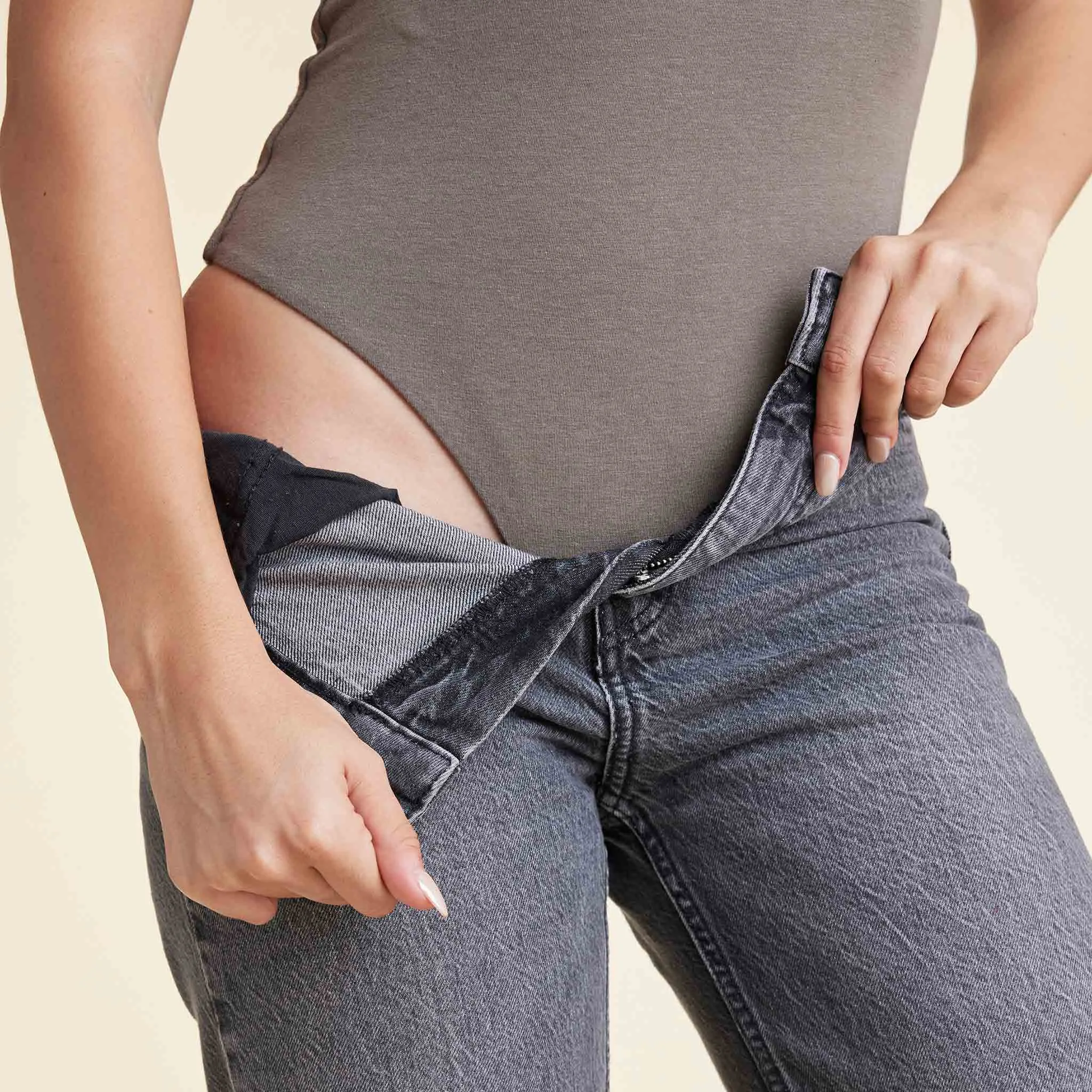 Cotton Stretch Classic Crewneck Tank Bodysuit | Mocha sold by nuuds product image thumbnail 5