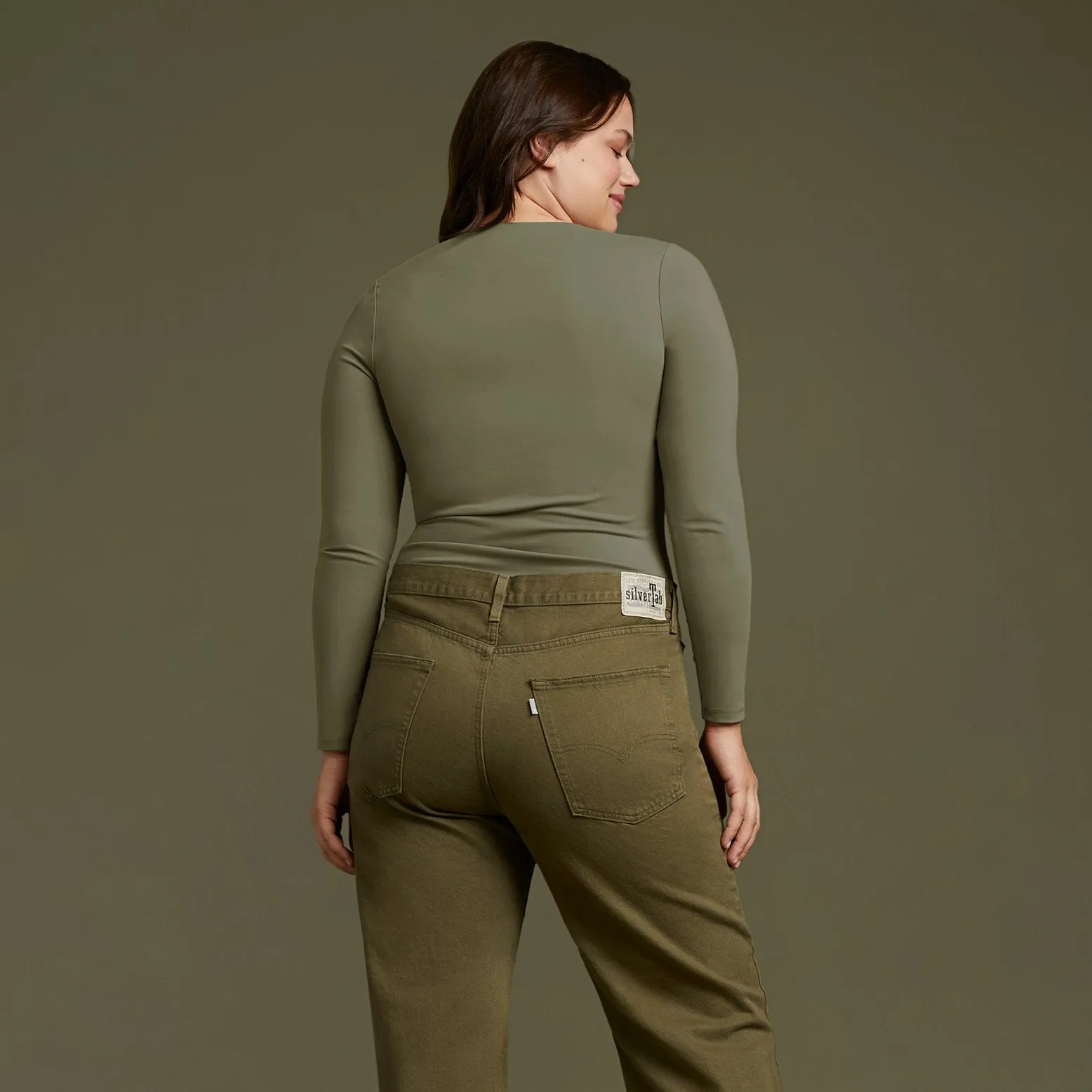 Seamless Long Sleeve Shirt | Olive sold by nuuds product image thumbnail 4